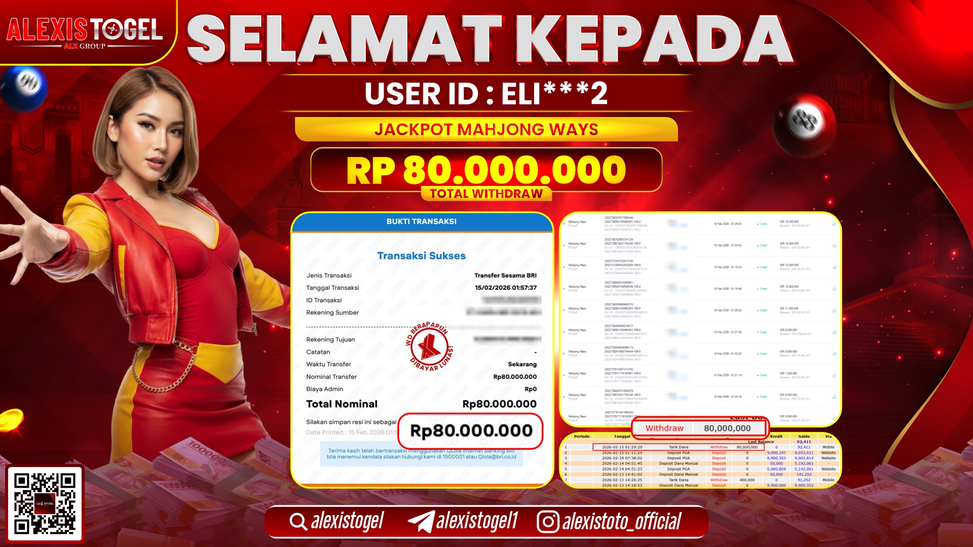 ALEXISTOGEL di SLOT MAHJONG WAYS RP.80.000.000,- LUNAS 