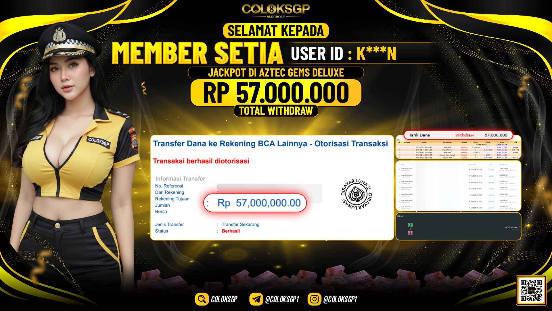COLOKSGP JACKPOT DI AZTEC GEMS DELUXE