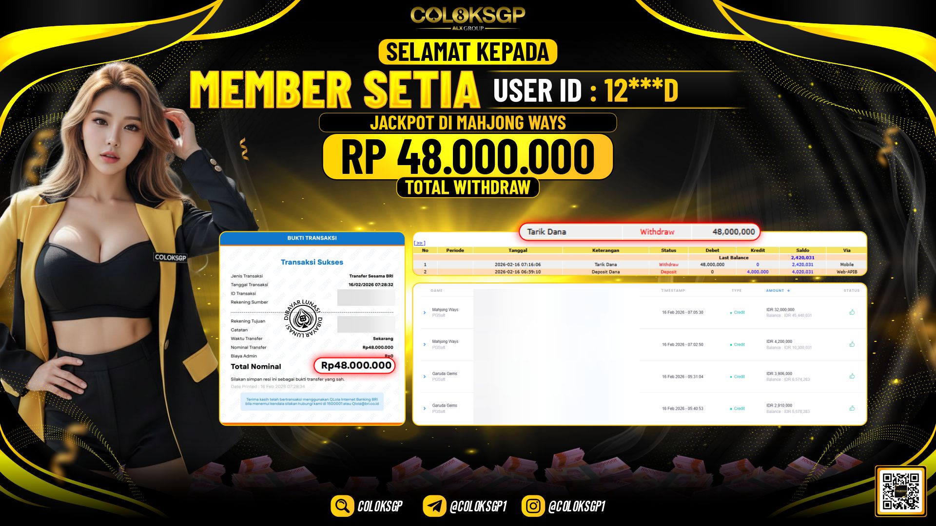 COLOKSGP JACKPOT DI MAHJONG WAYS