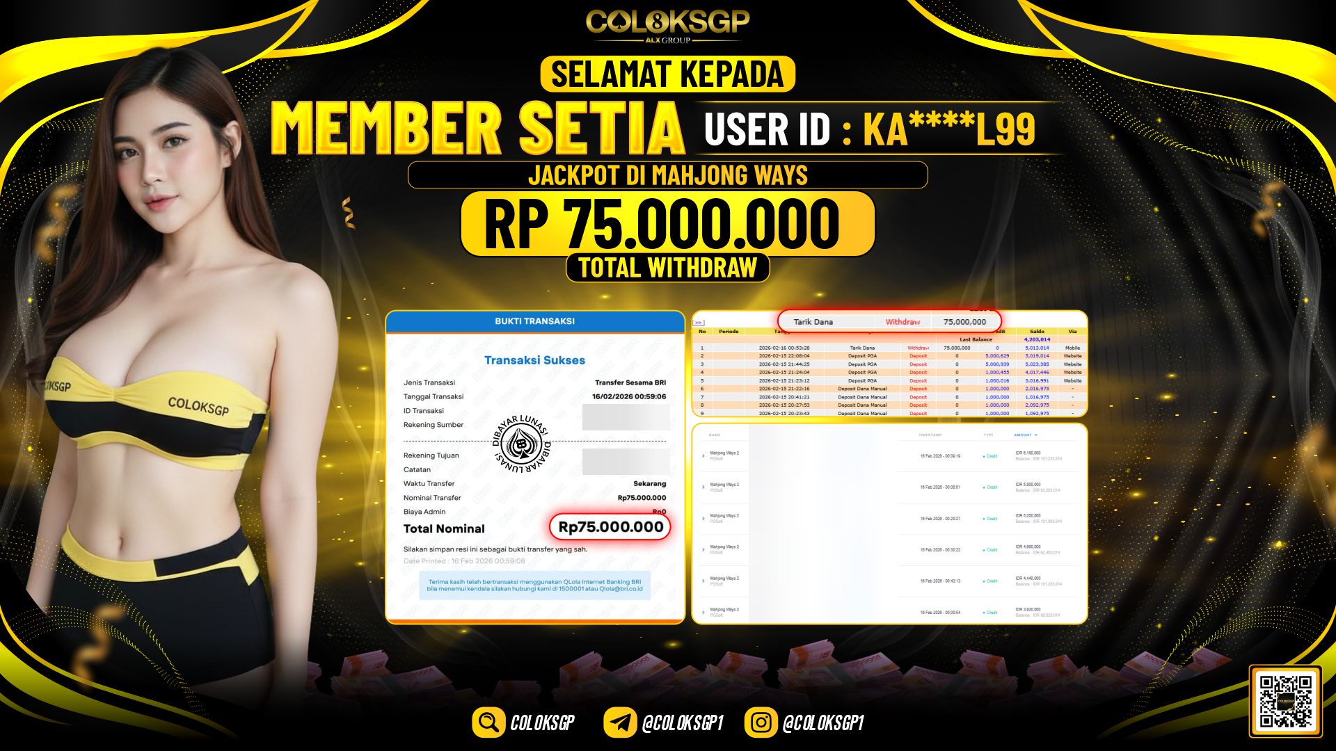 COLOKSGP JACKPOT DI MAHJONG WAYS