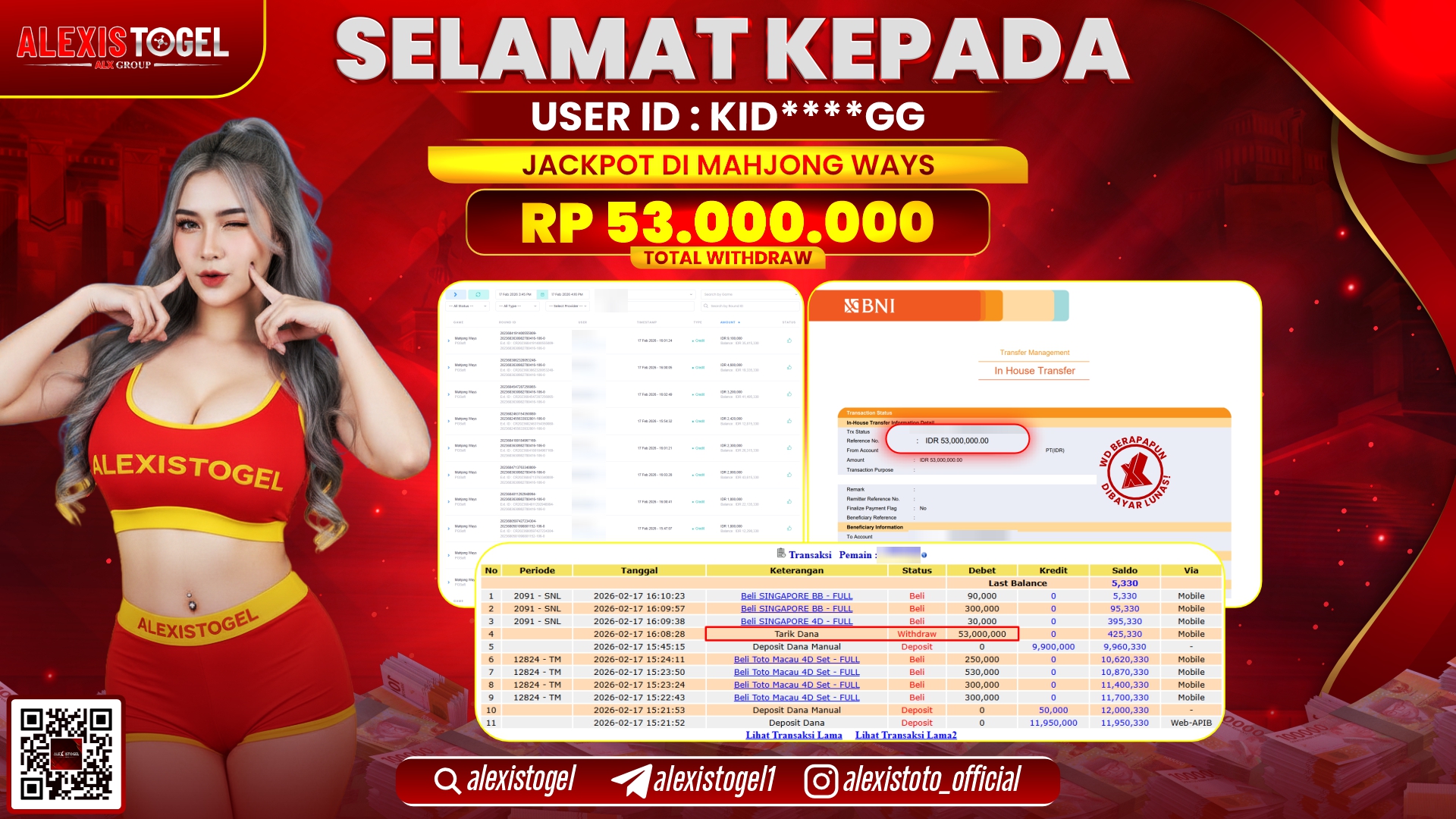 ALEXISTOGEL di SLOT MAHJONG WAYS RP.53.000.000,- LUNAS 