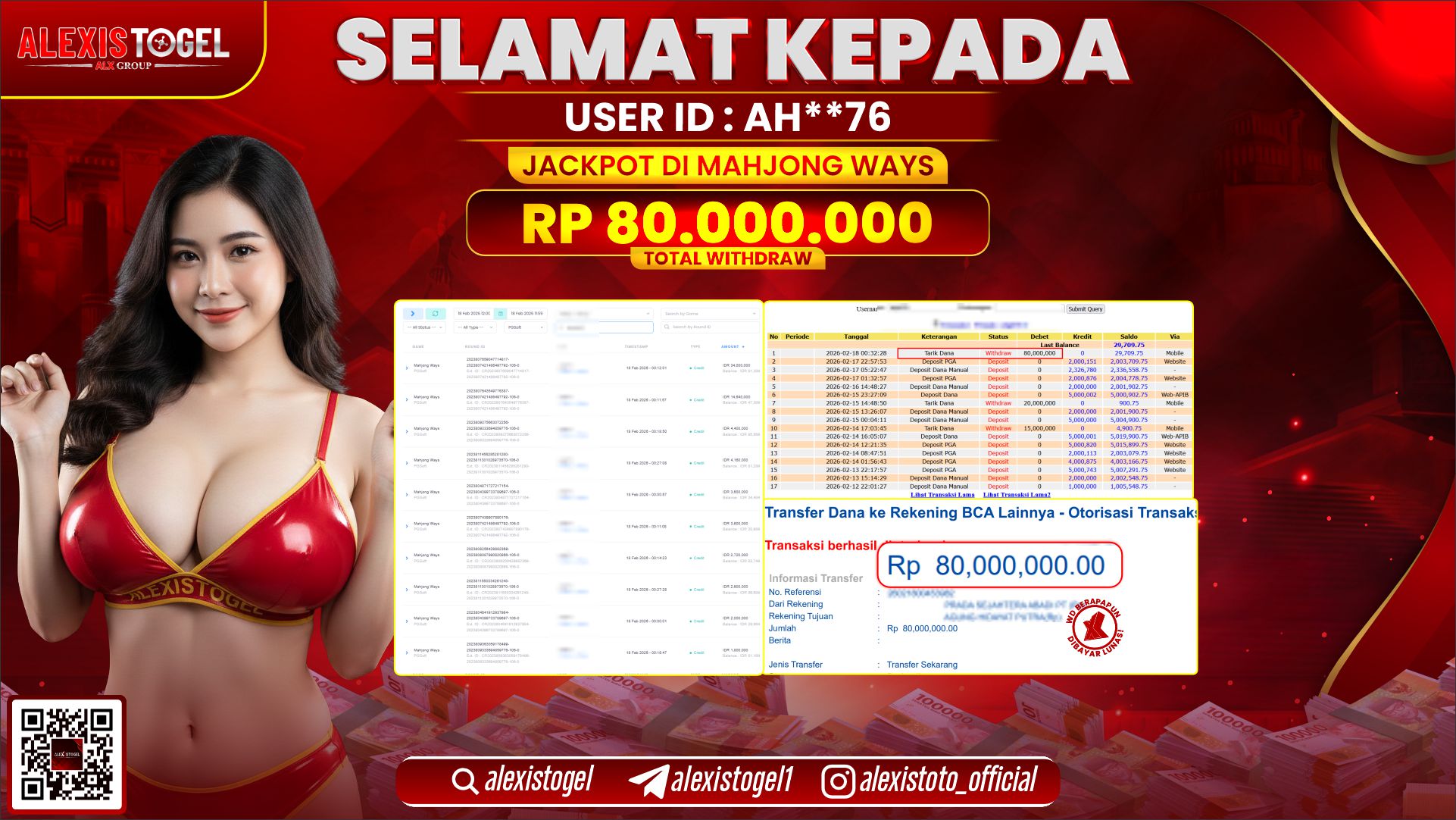 ALEXISTOGEL di SLOT MAHJONG WAYS RP.80.000.000,- LUNAS 