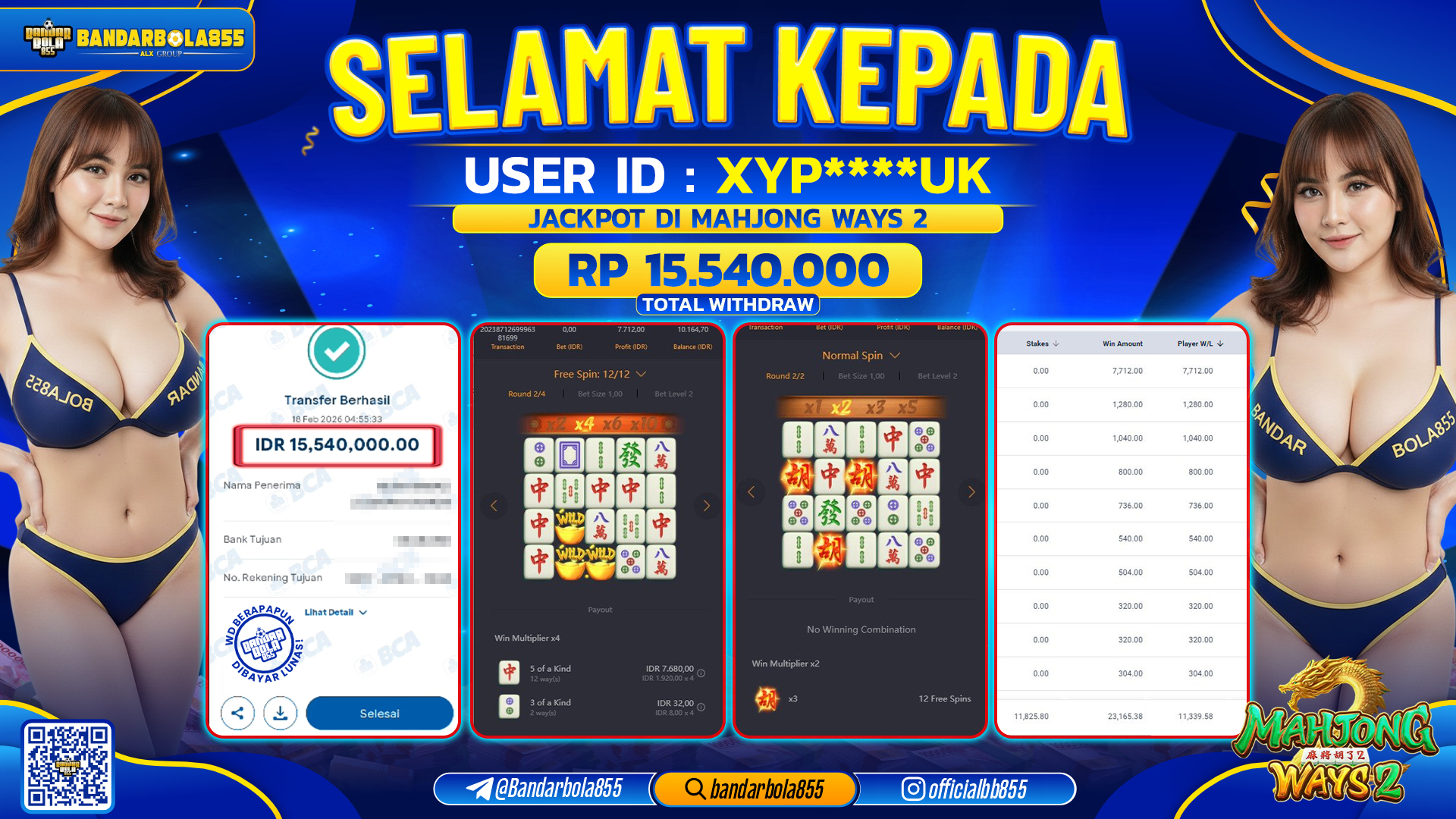 🎖 JACKPOT BANDARBOLA855 di WILD BOUNTY SHOWDOWN Rp15.540.000 🎖