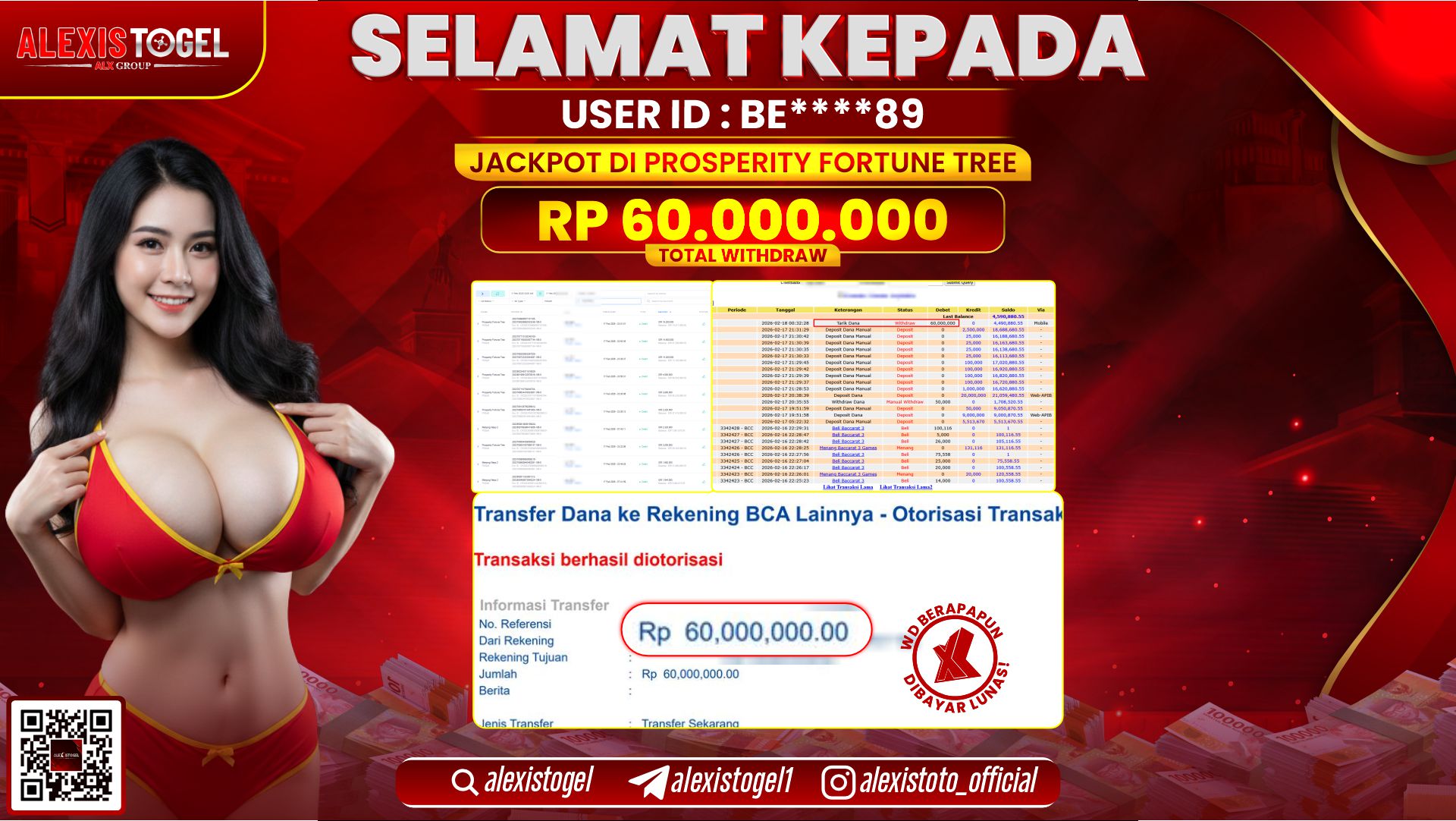 ALEXISTOGEL di PROSPERITY FORTUNE TREE RP.60.000.000,- LUNAS 