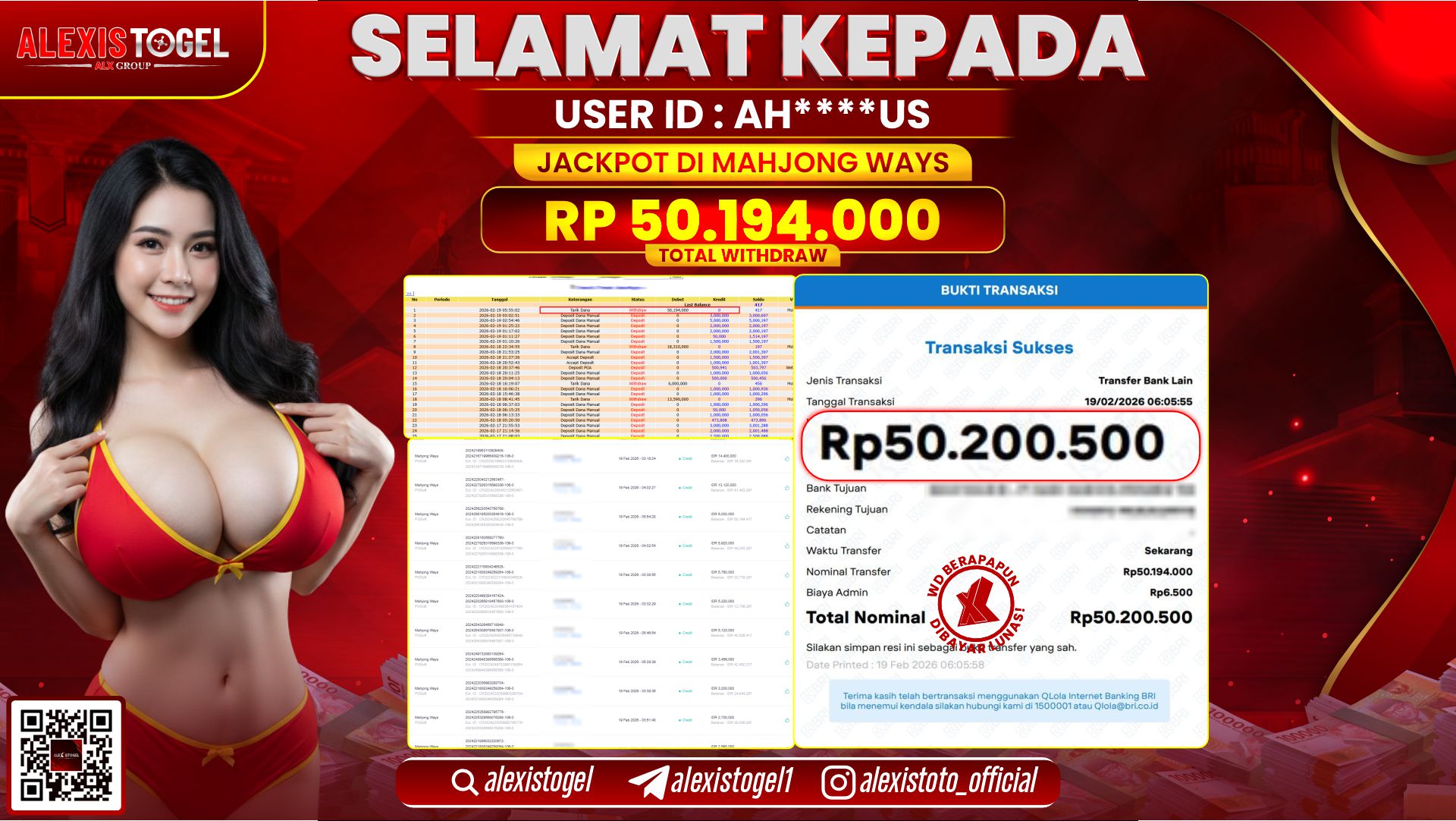 ALEXISTOGEL di SLOT MAHJONG WAYS RP.50.194.000,- LUNAS 