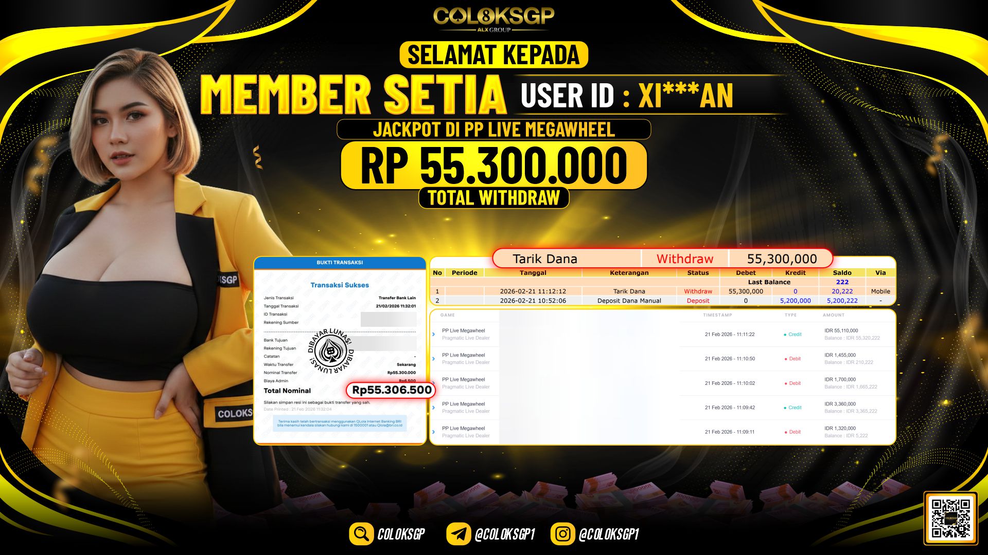 COLOKSGP DI  PP LIVE MEGAWHEEL