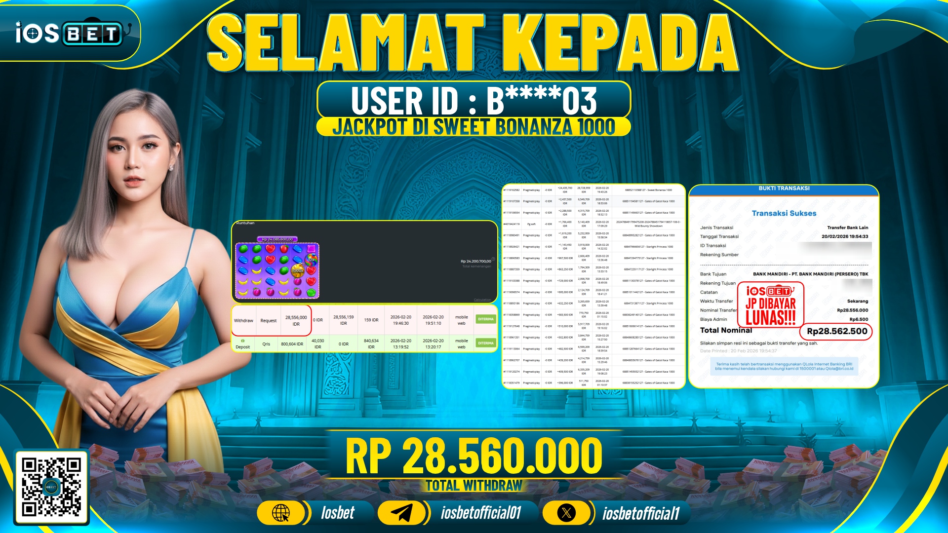 Bukti Pembayaran LUNAS SLOT GAME GACOR Rp.28.560.000,-