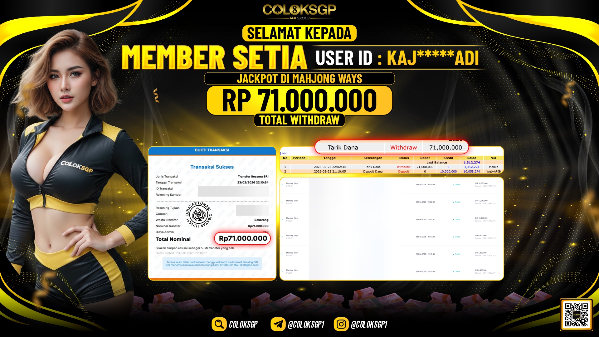 COLOKSGP JACKPOT DI MAHJONG WAYS