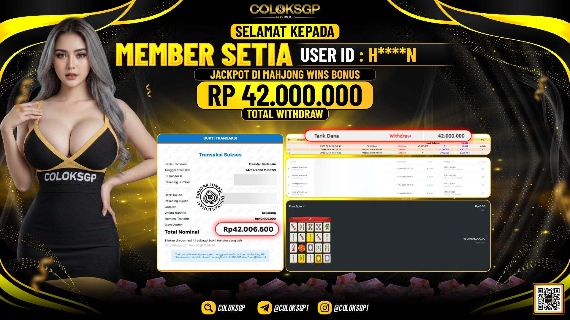 COLOKSGP JACKPOT DI MAHJONG WINS BONUS