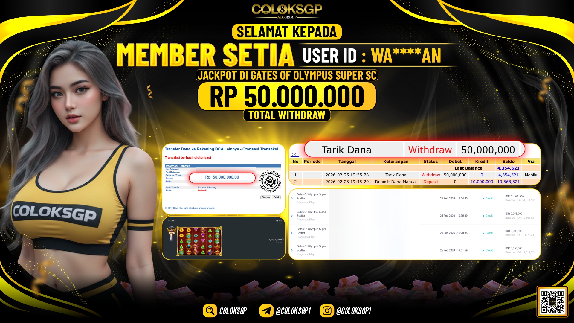 COLOKSGP JACKPOT DI GATES OF OLYMPUS SUPER SC