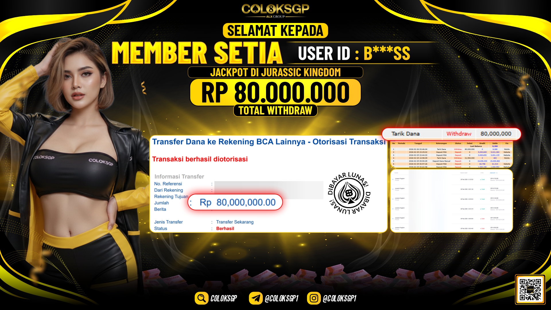 COLOKSGP JACKPOT DI JURASSIC KINGDOM