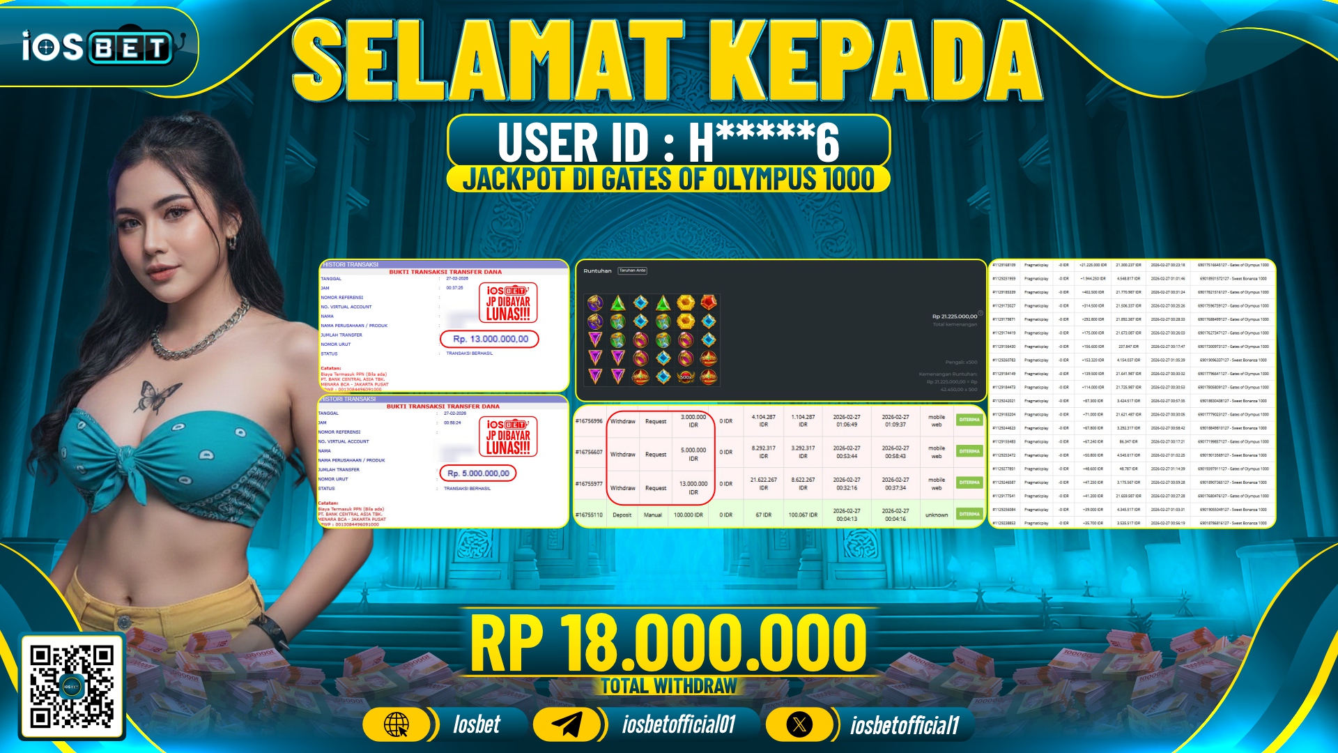 Bukti Pembayaran LUNAS SLOT GAME GACOR Rp.18.000.000,-