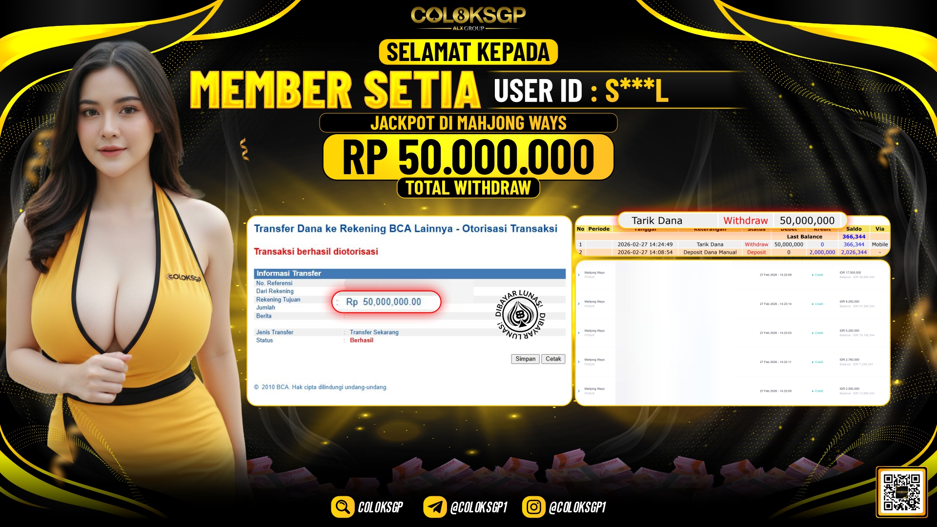 COLOKSGP JACKPOT DI MAHJONG WAYS