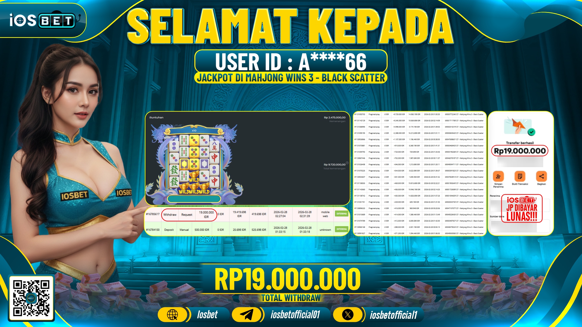 Bukti Pembayaran LUNAS SLOT GAME GACOR Rp.19.000.000,-