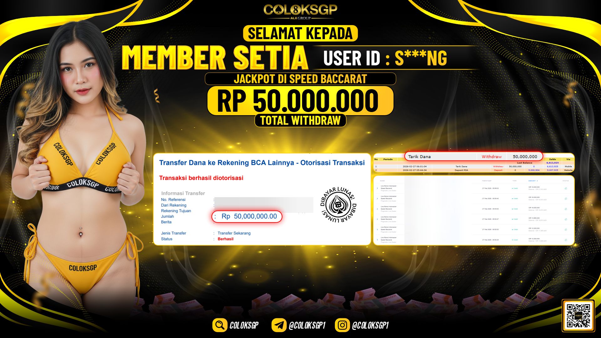 COLOKSGP JACKPOT DI SPEED BACCARAT