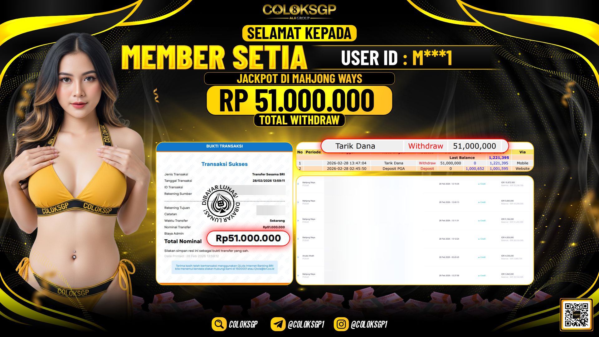 COLOKSGP JACKPOT DI MAHJONG WAYS