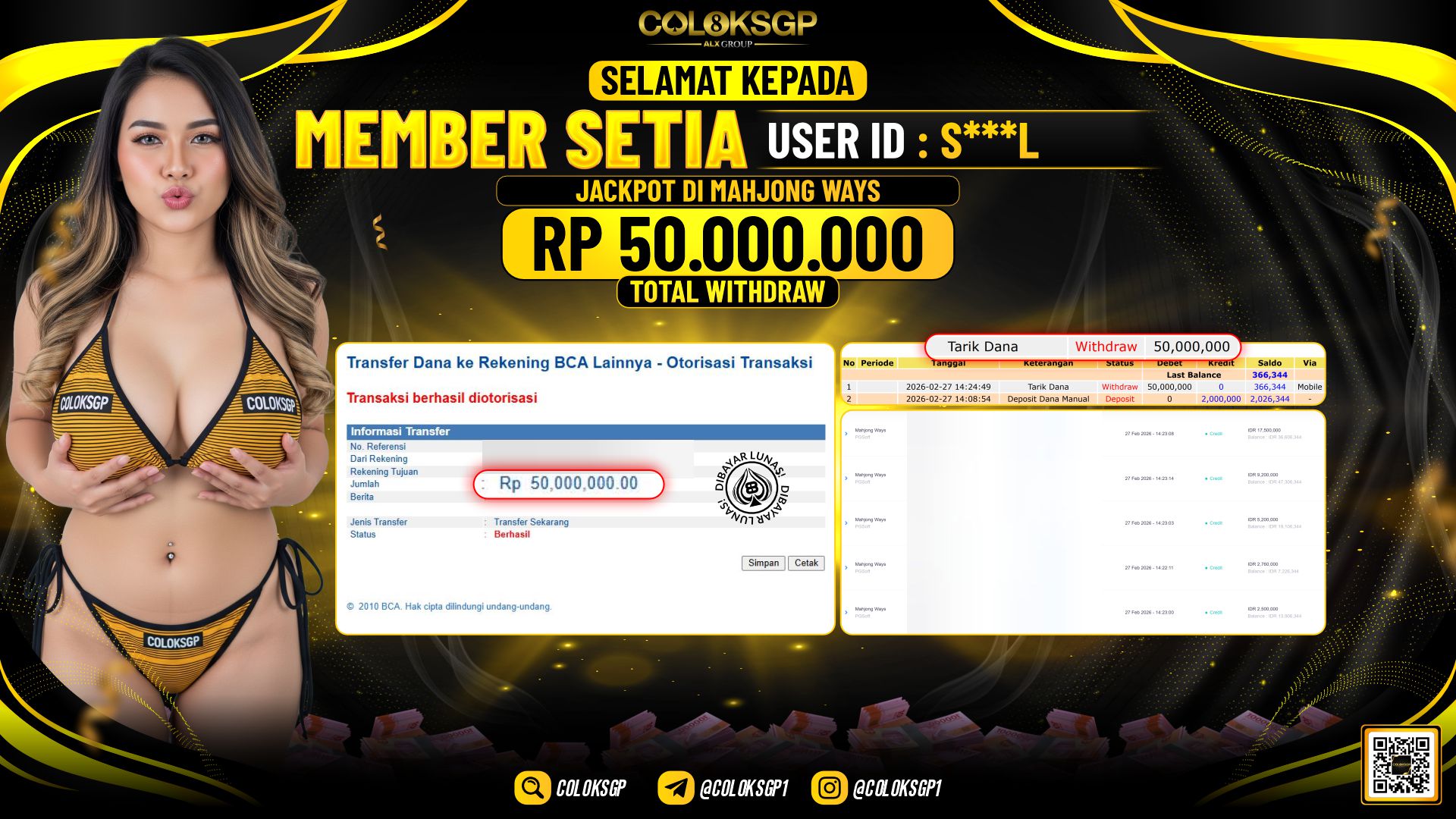 COLOKSGP JACKPOT DI MAHJONG WAYS