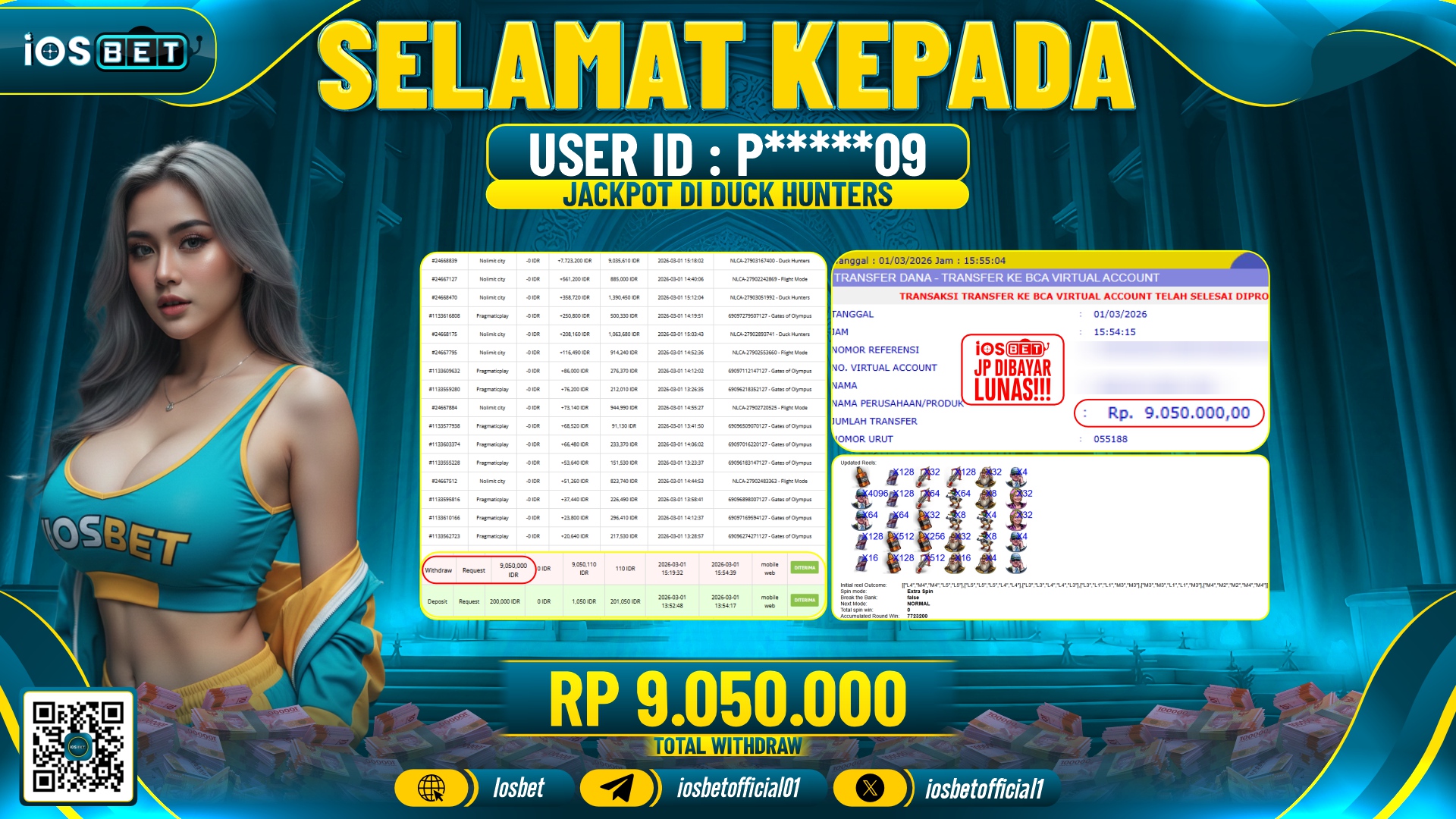 Bukti Pembayaran LUNAS SLOT GAME GACOR Rp.9.050.00,-