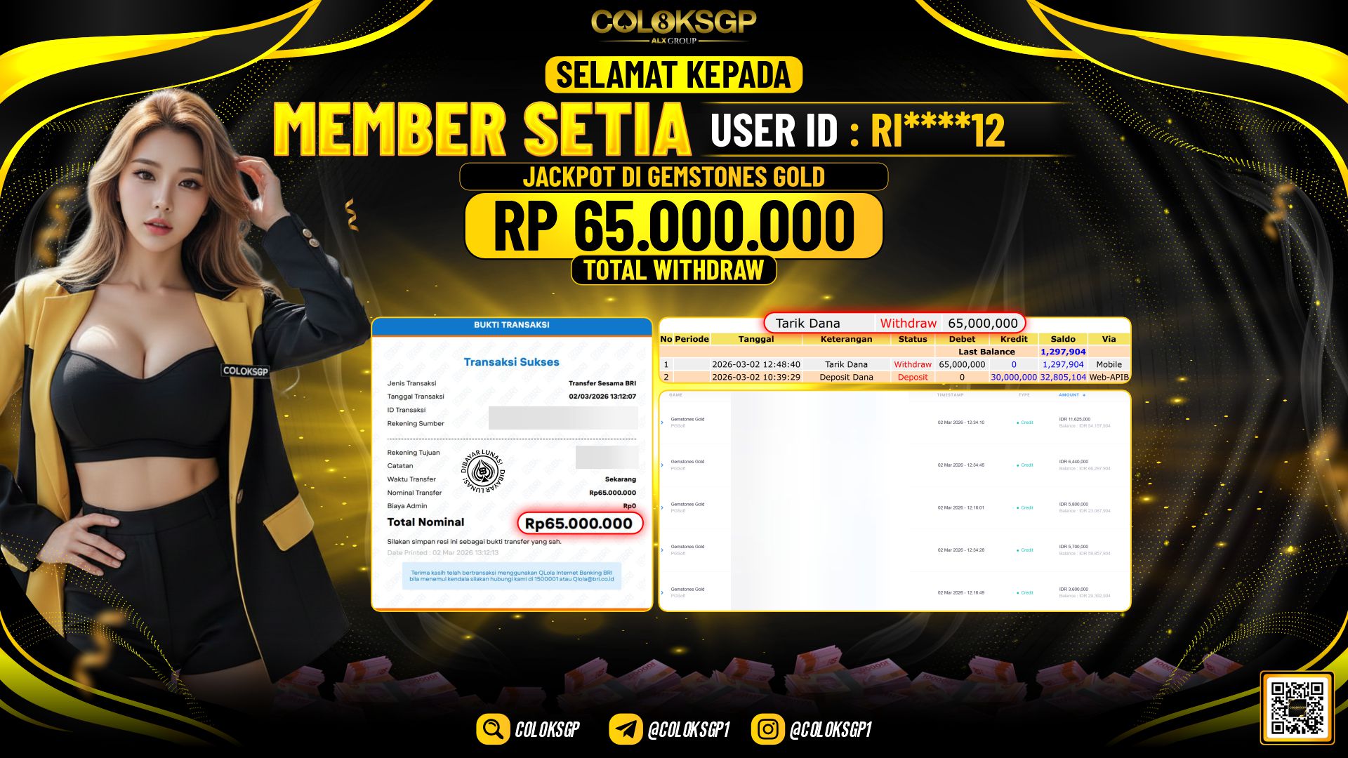 COLOKSGP JACKPOT DI GEMSTONES GOLD