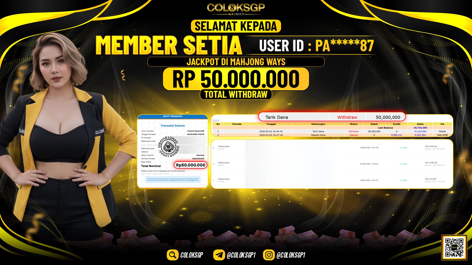 COLOKSGP JACKPOT DI MAHJONG WAYS