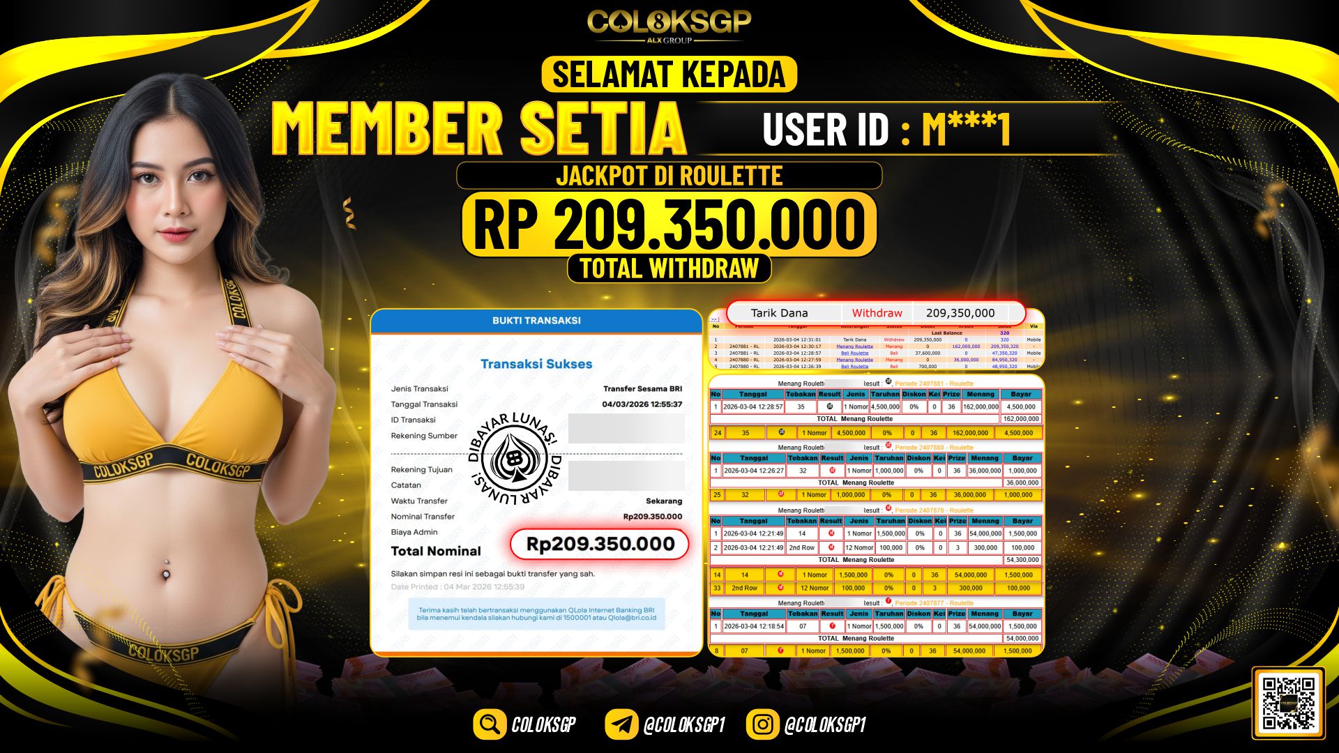 COLOKSGP JACKPOT DI ROULETTE