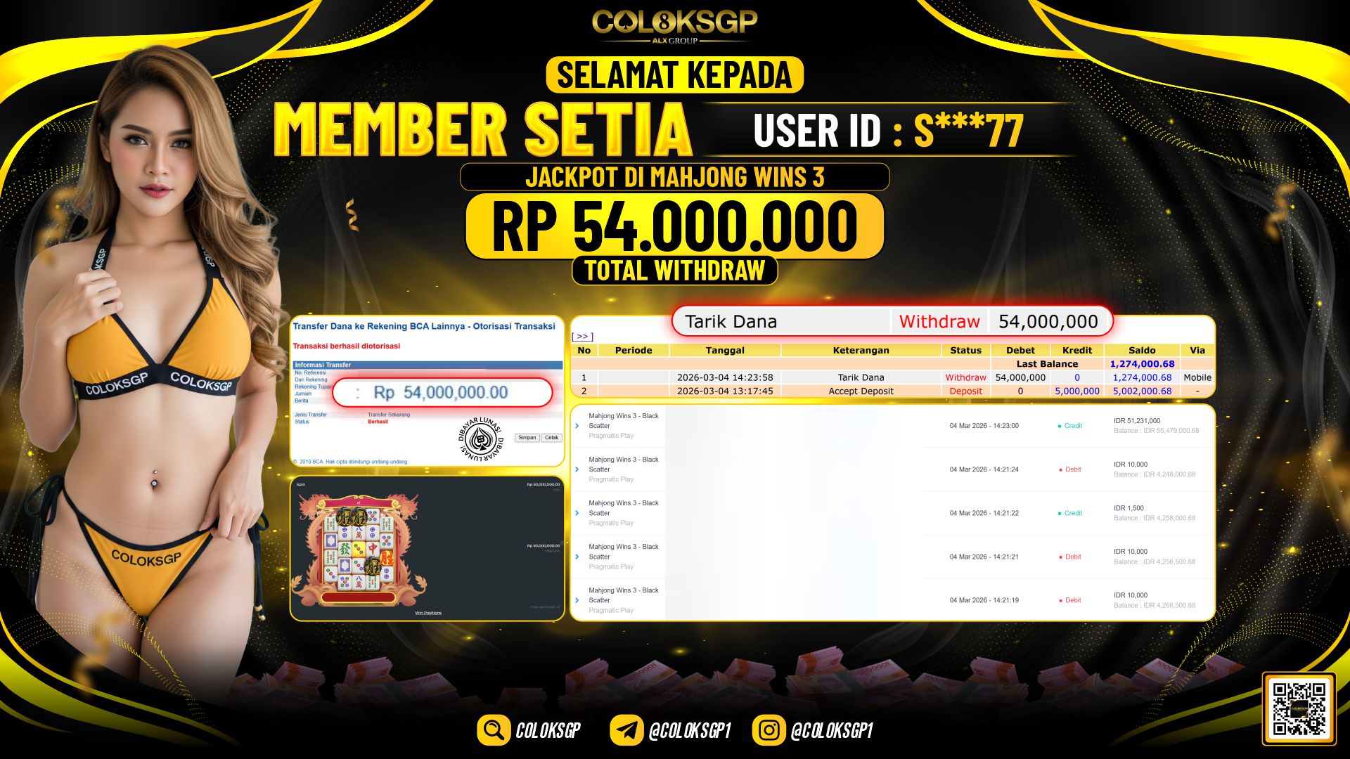 COLOKSGP JACKPOT DI MAHJONG WINS 3