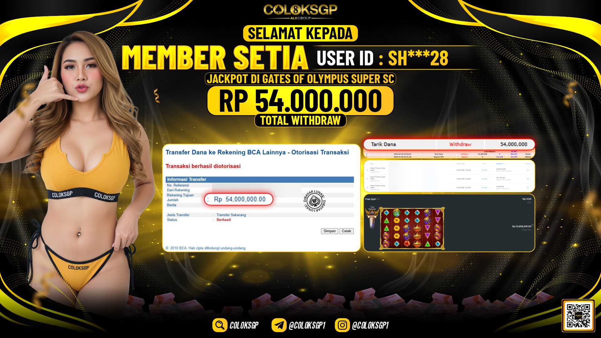 COLOKSGP JACKPOT DI GATES OF OLYMPUS SUPER SC