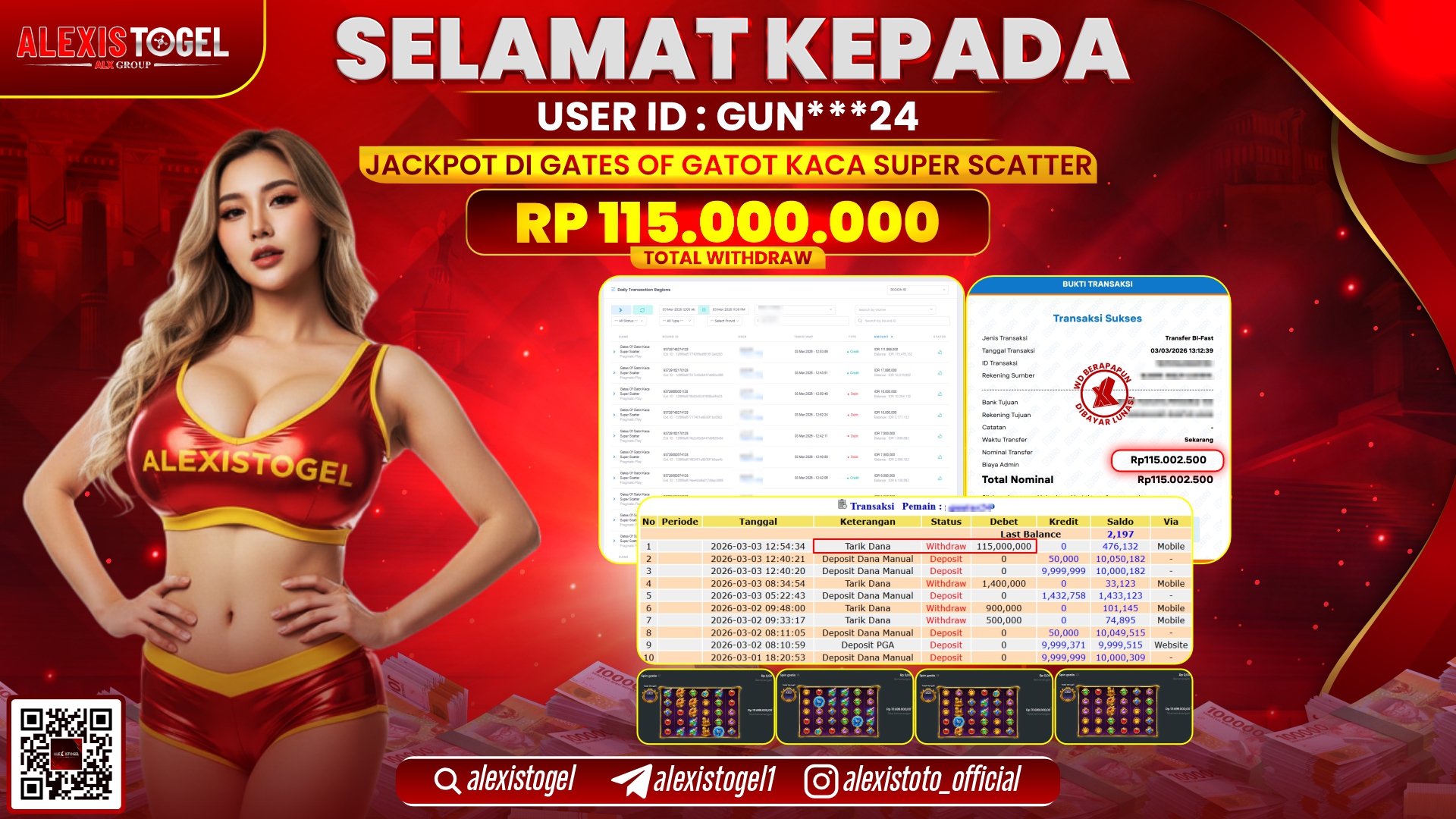 ALEXISTOGEL di SLOT GATES OF GATOT KACA SUPER SCATTER RP.115.000.000,- LUNAS 