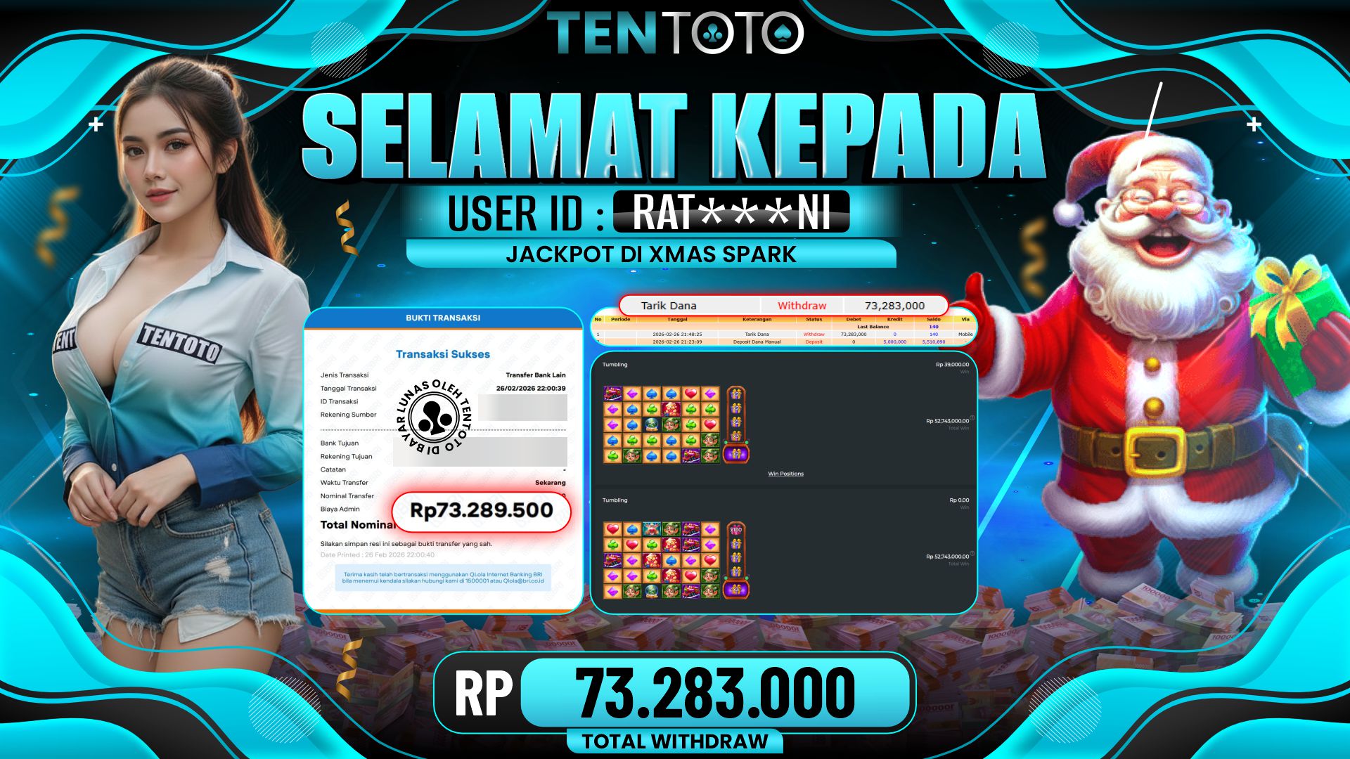 TENTOTO Xmas Spark 1000 Rp. 72.283.000,- LUNAS