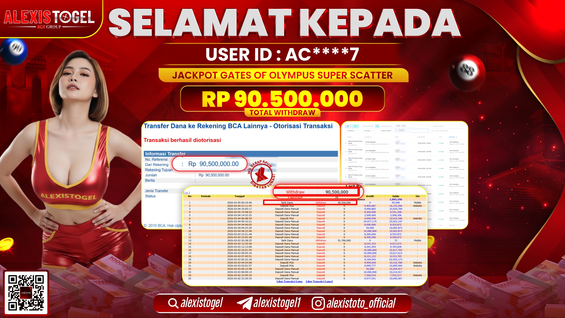 ALEXISTOGEL di SLOT GATES OF OLYMPUS SUPER SCATTER RP.50.500.000,- LUNAS 