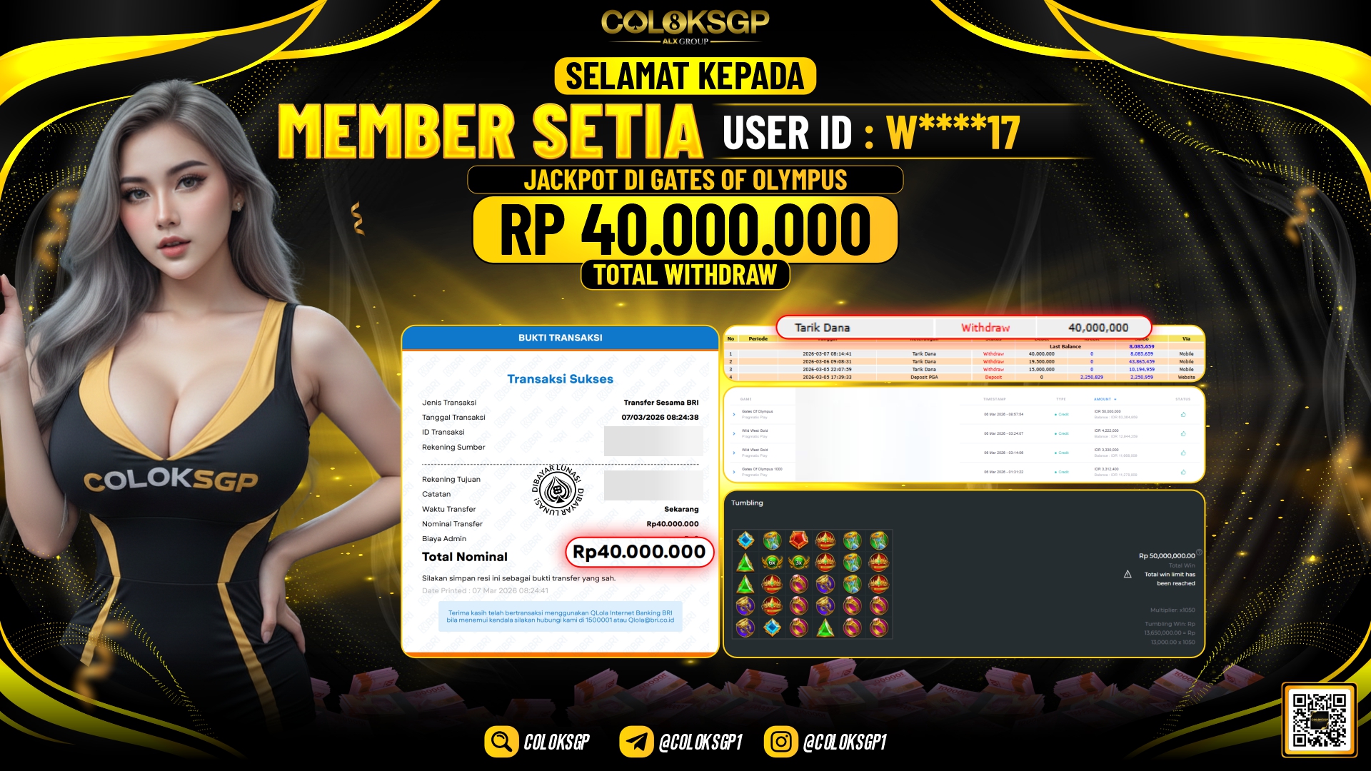 COLOKSGP JACKPOT DI GATES OF OLYMPUS