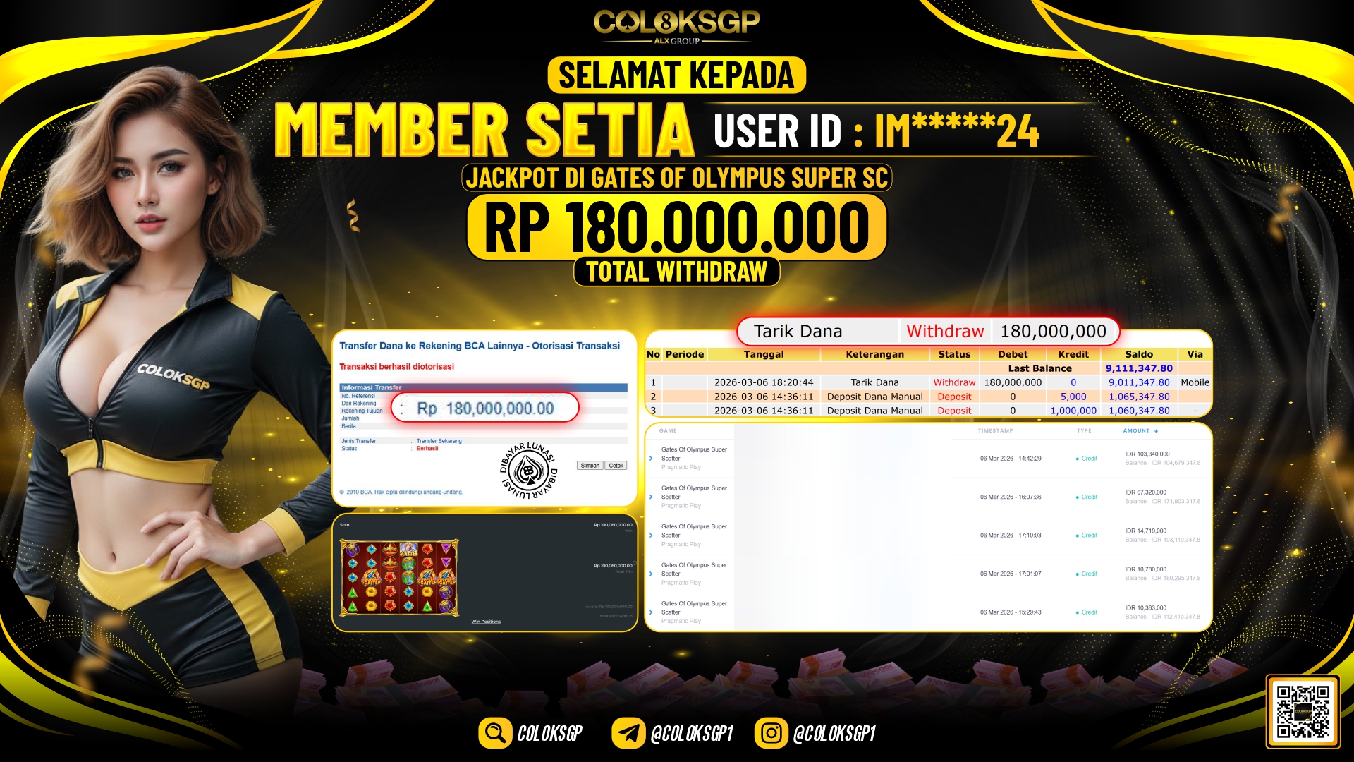 COLOKSGP JACKPOT DI GATES OF OLYMPUS SUPER SC