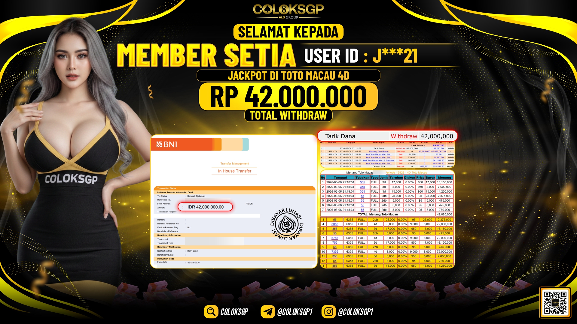 COLOKSGP JACKPOT DI TOTO MACAU 4D