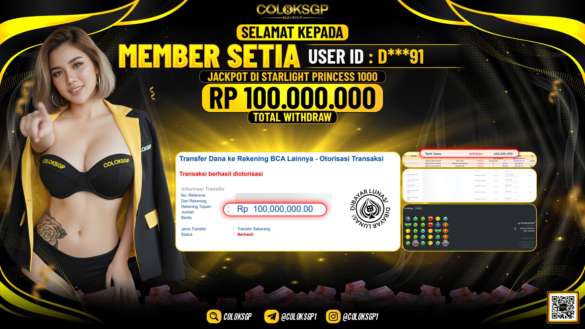 COLOKSGP JACKPOT DI STARLINGHT PRINCESS 1000