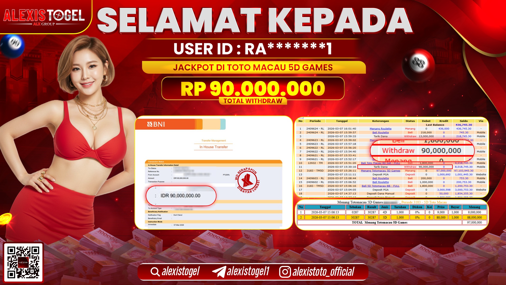 ALEXISTOGEL di TOGEL TOTO MACAU 5D RP.90.000.000,- LUNAS 