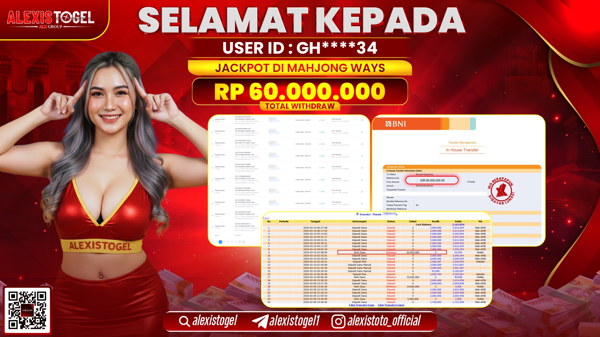 ALEXISTOGEL di SLOT MAHJONG WAYS RP.60.000.000,- LUNAS 