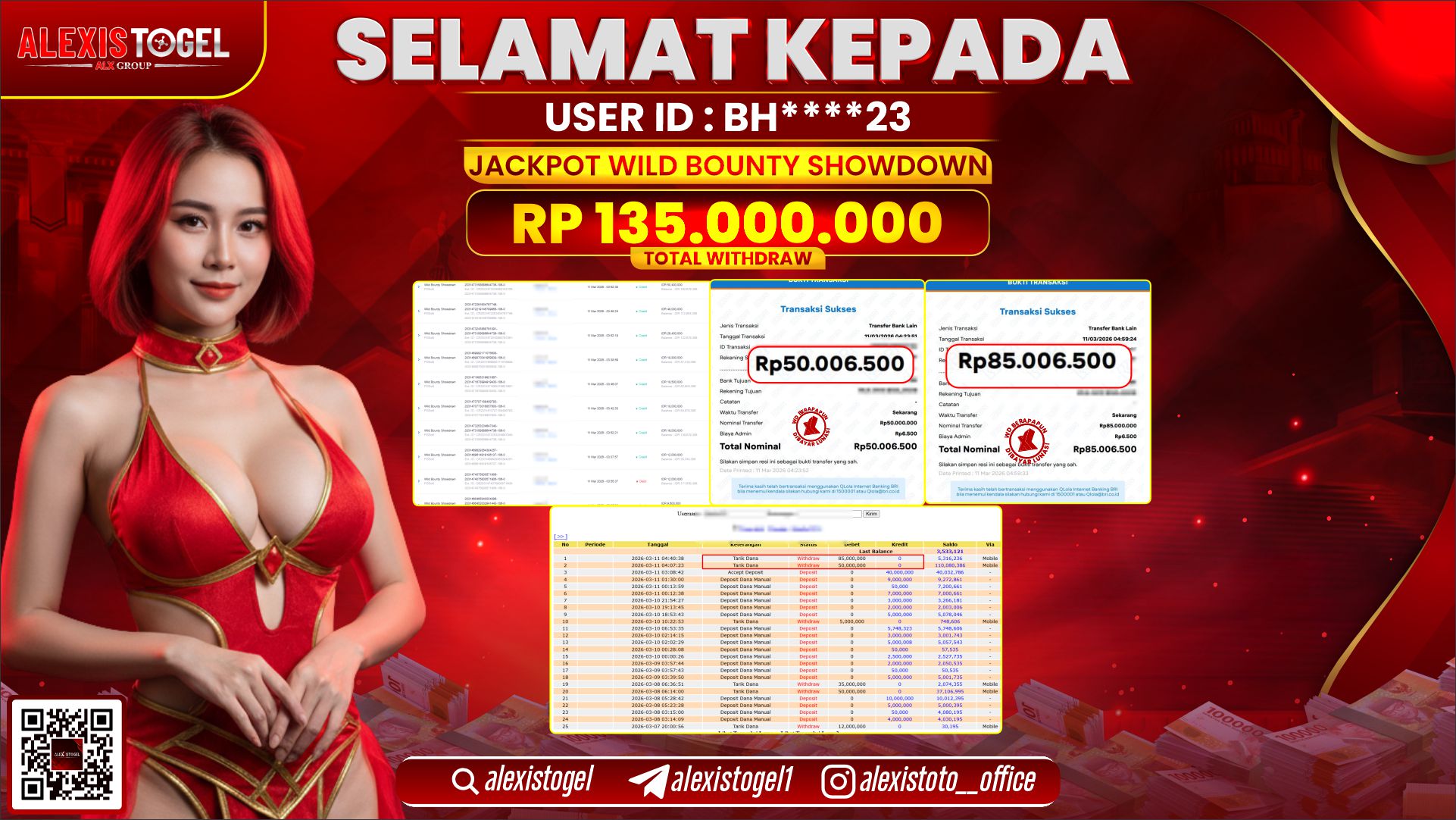 ALEXISTOGEL di SLOT WILD BOUNTY SHOWDOWN RP.135.000.000,- LUNAS  