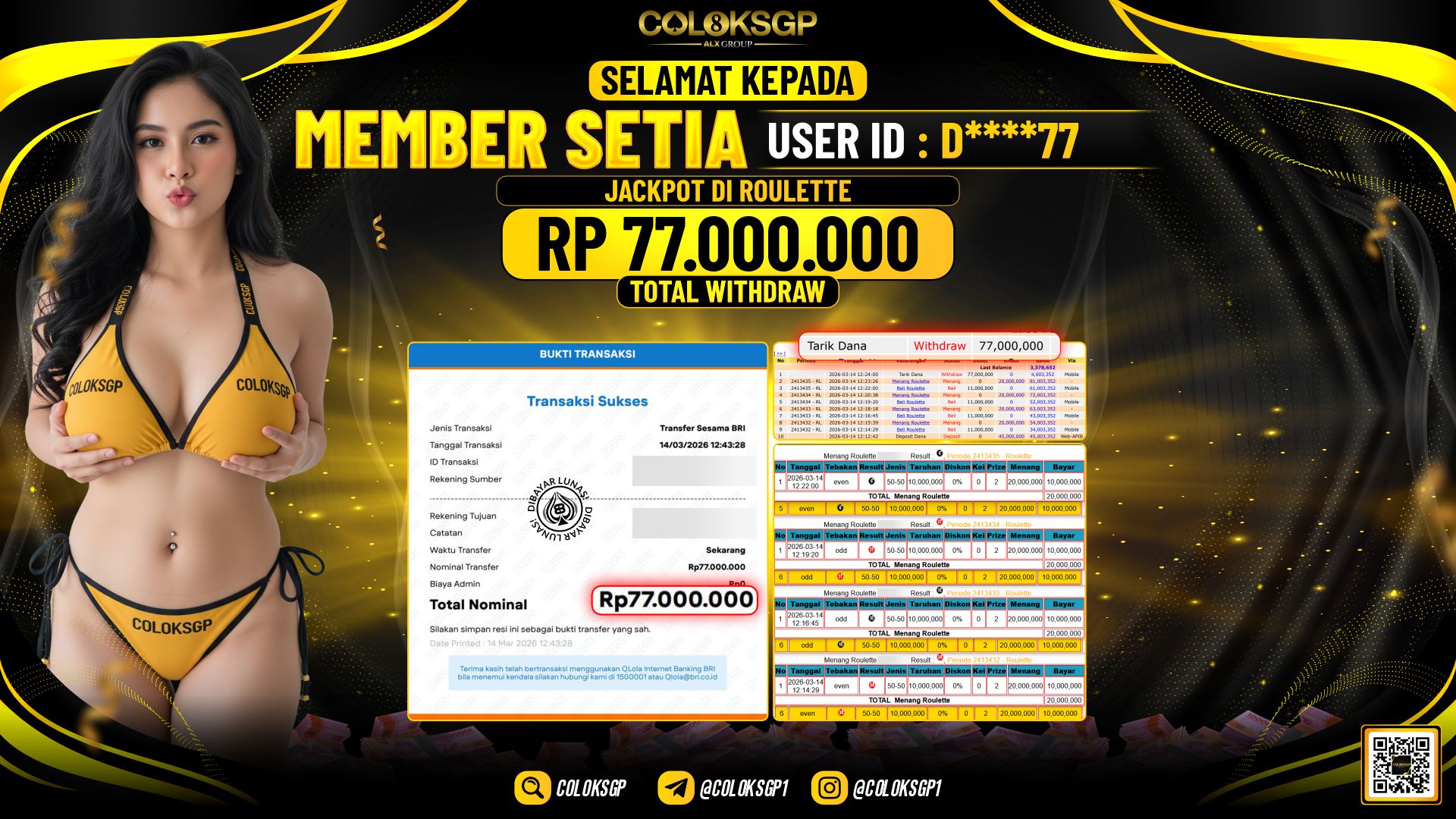 COLOKSGP JACKPOT DI ROULETTE