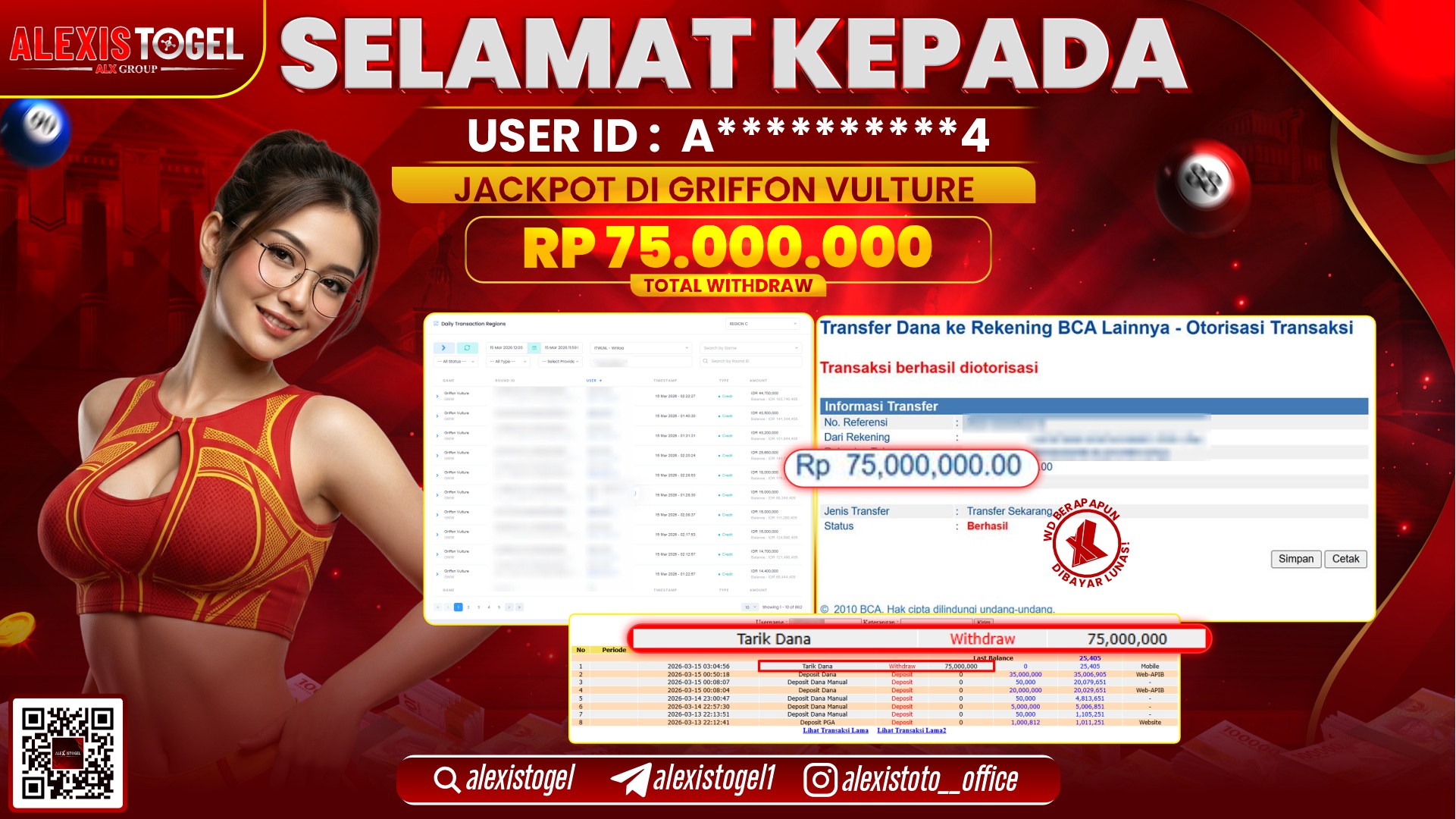 ALEXISTOGEL di GRIFFON VULTURE RP.75.000.000,- LUNAS  