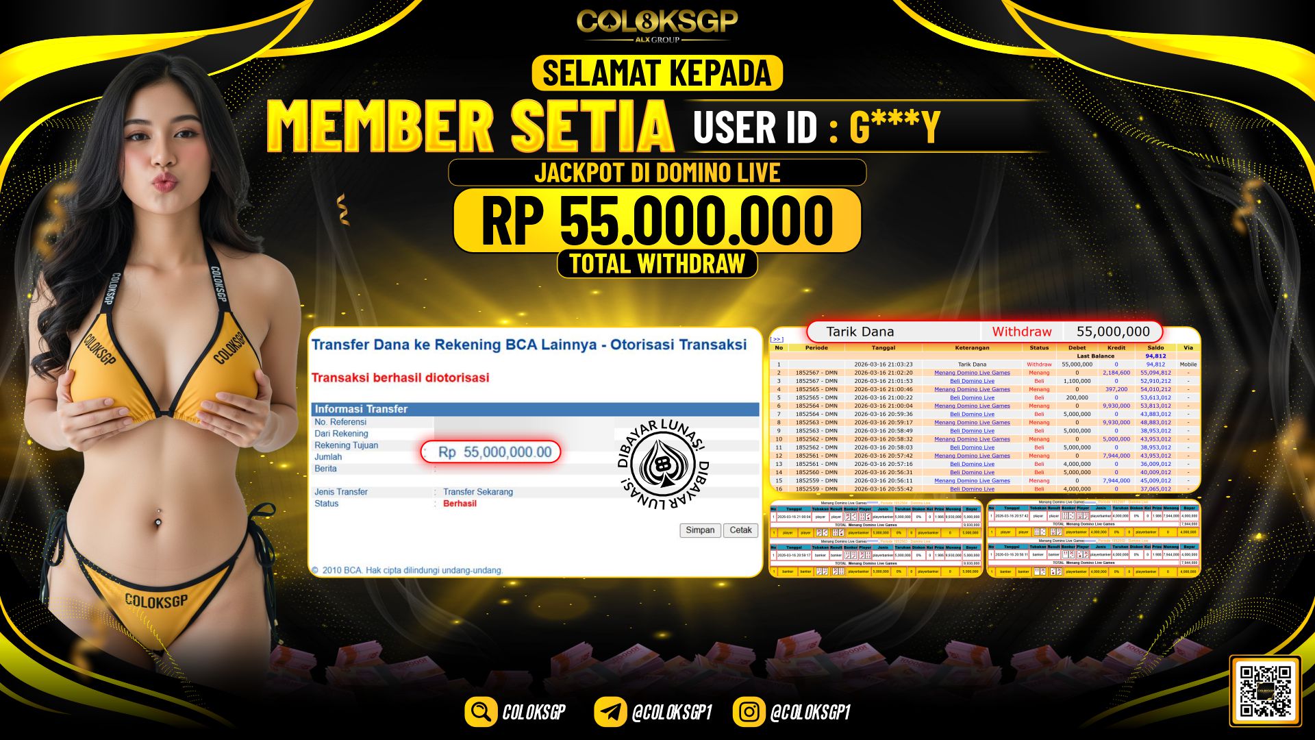 COLOKSGP JACKPOT DI DOMINO LIVE