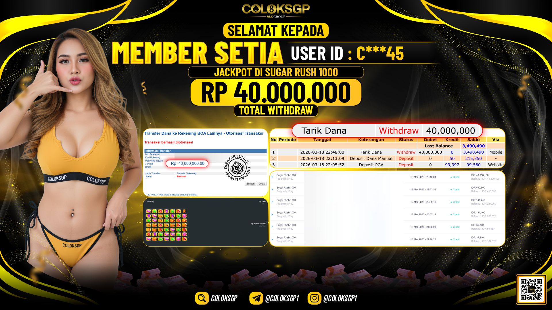 COLOKSGP JACKPOT DI SUGAR RUSH 1000