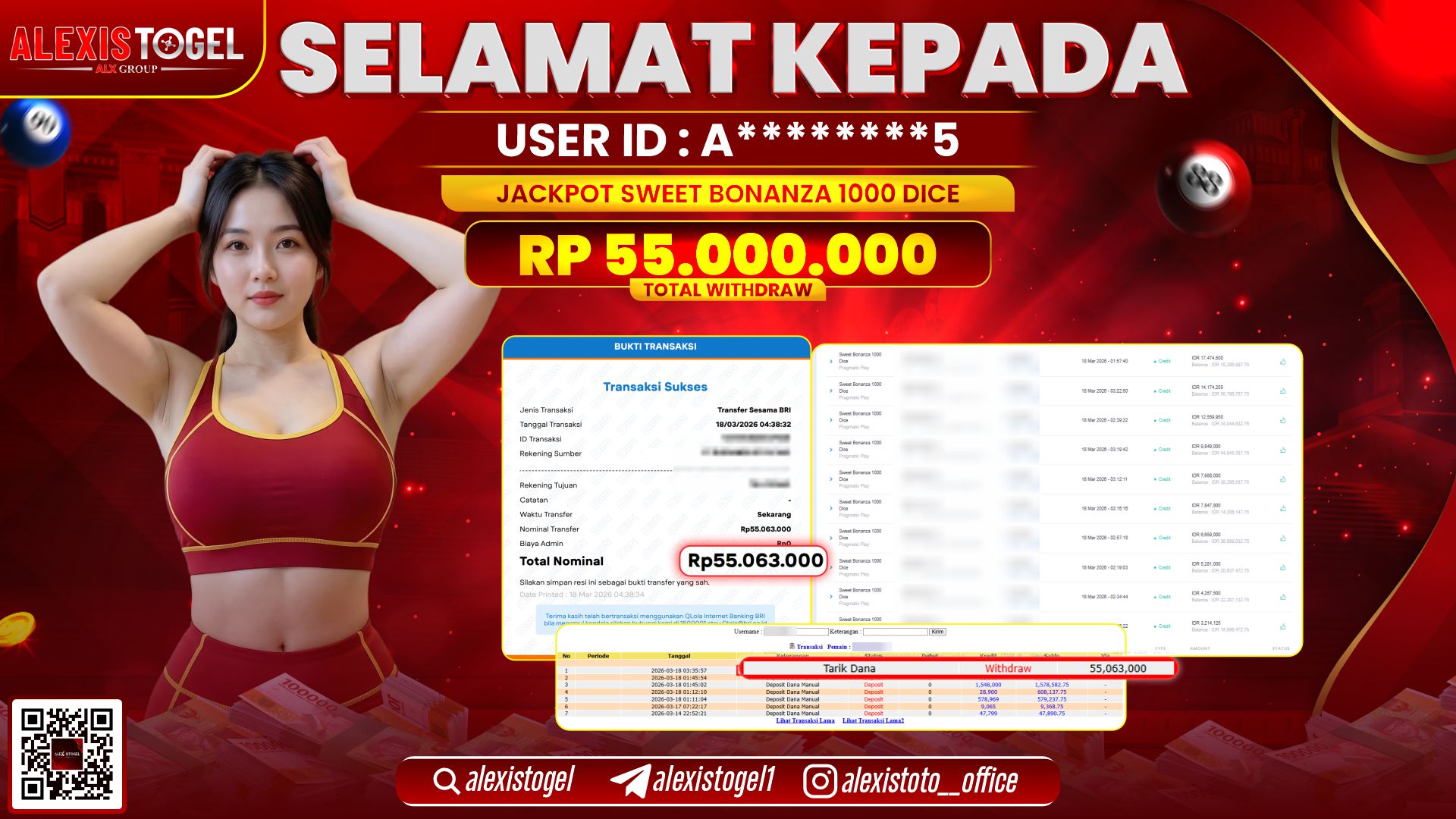 ALEXISTOGEL di Jackpot di SLOT GATES OF OLYMPUS SUPER SCATTER RP.50.000.000,- LUNAS