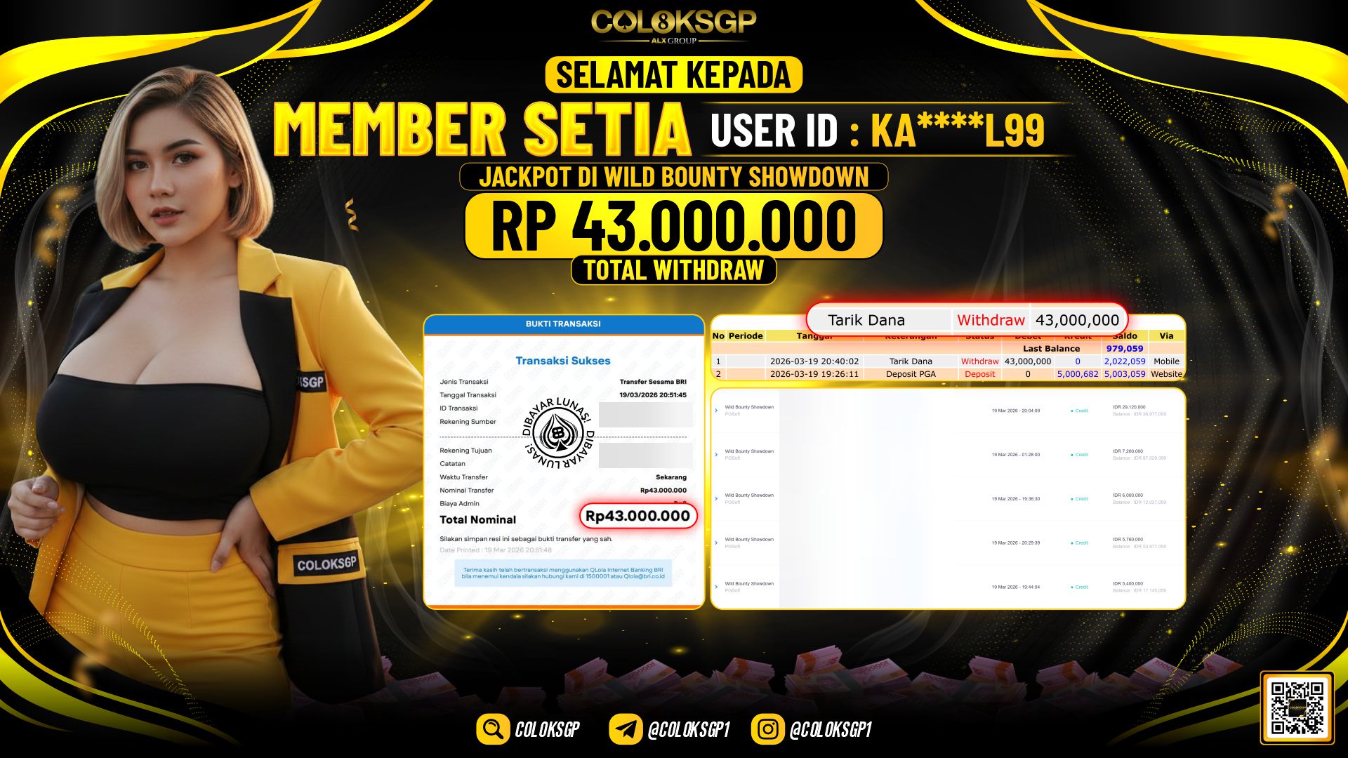 COLOKSGP JACKPOT DI WILD BOUNTY SHOWDOWN