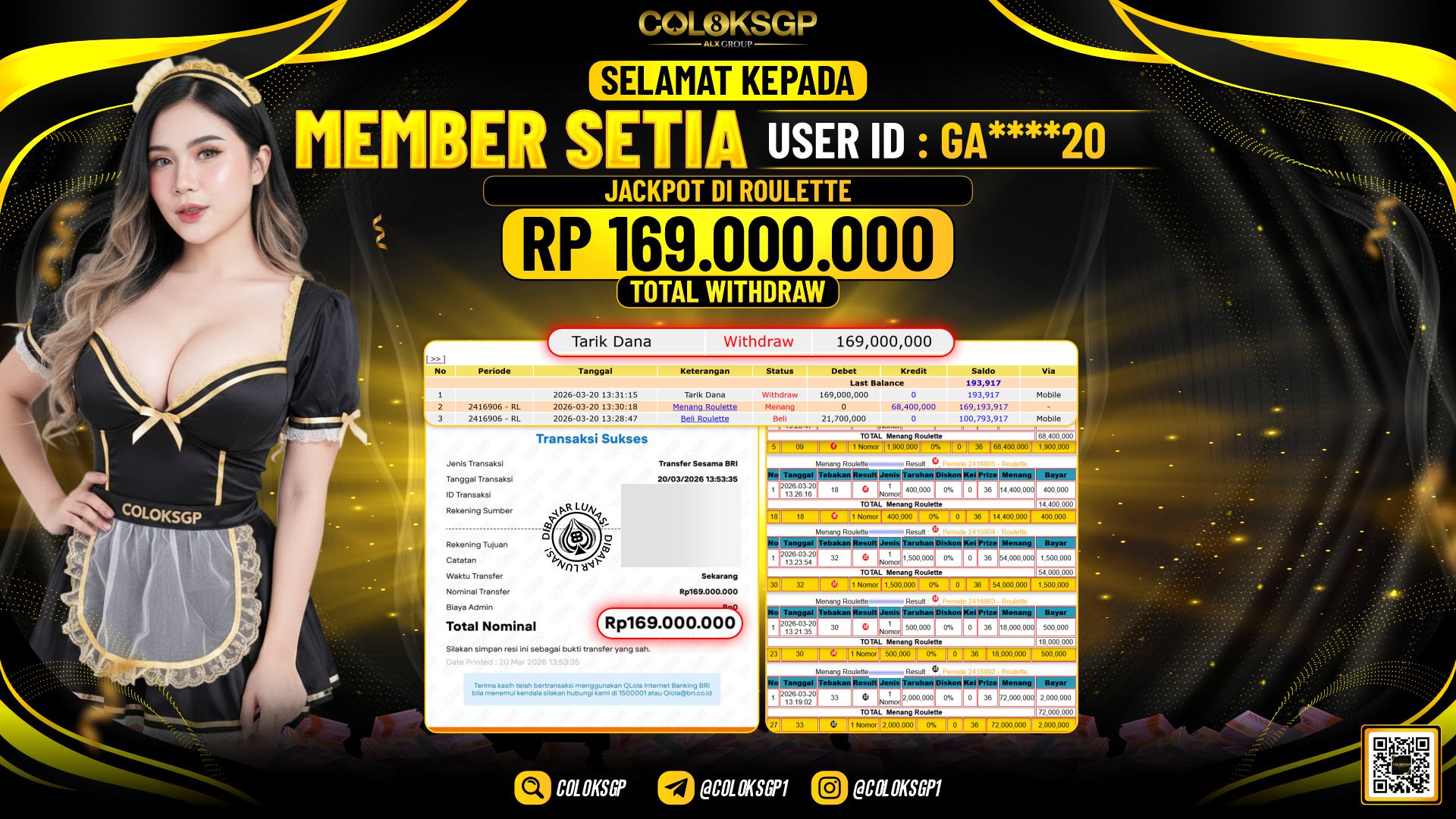 COLOKSGP JACKPOT DI ROULETTE