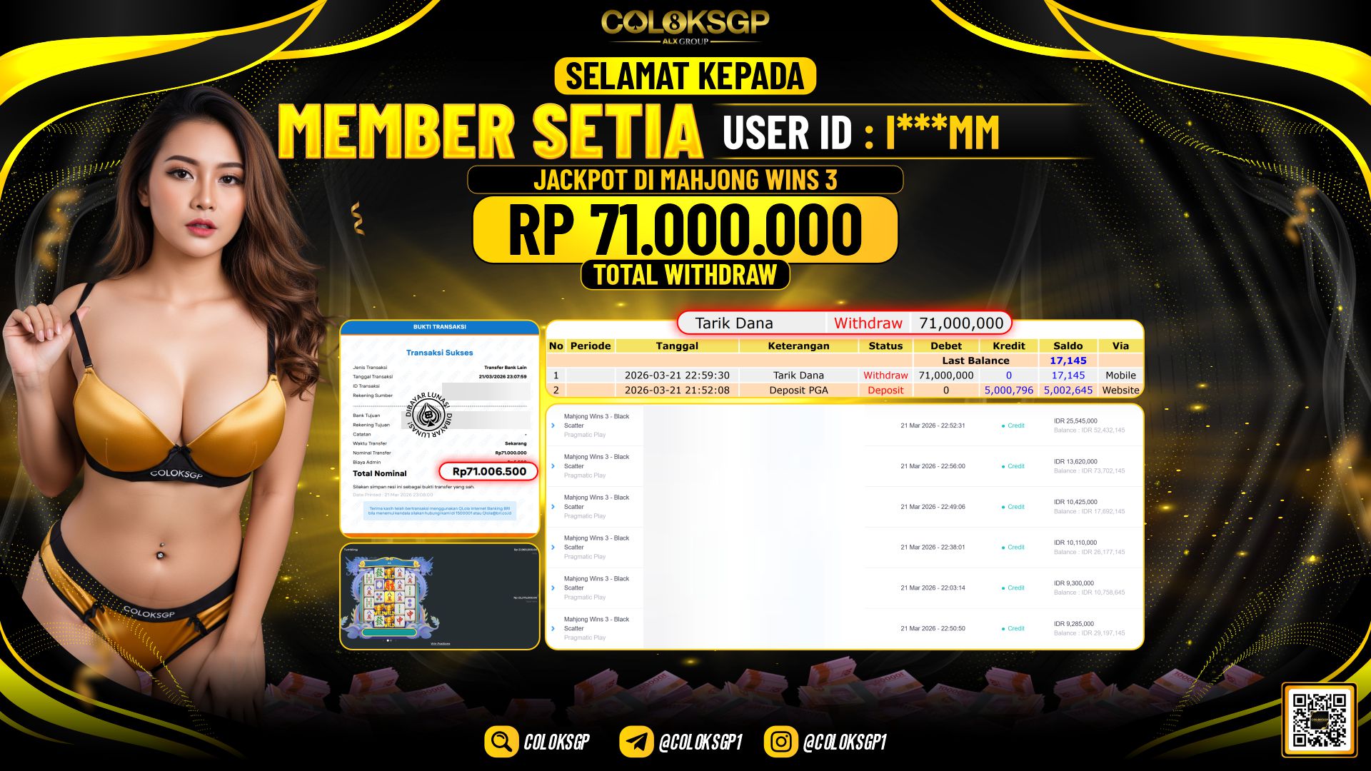 COLOKSGP JACKPOT DI MAHJONG WINS 3