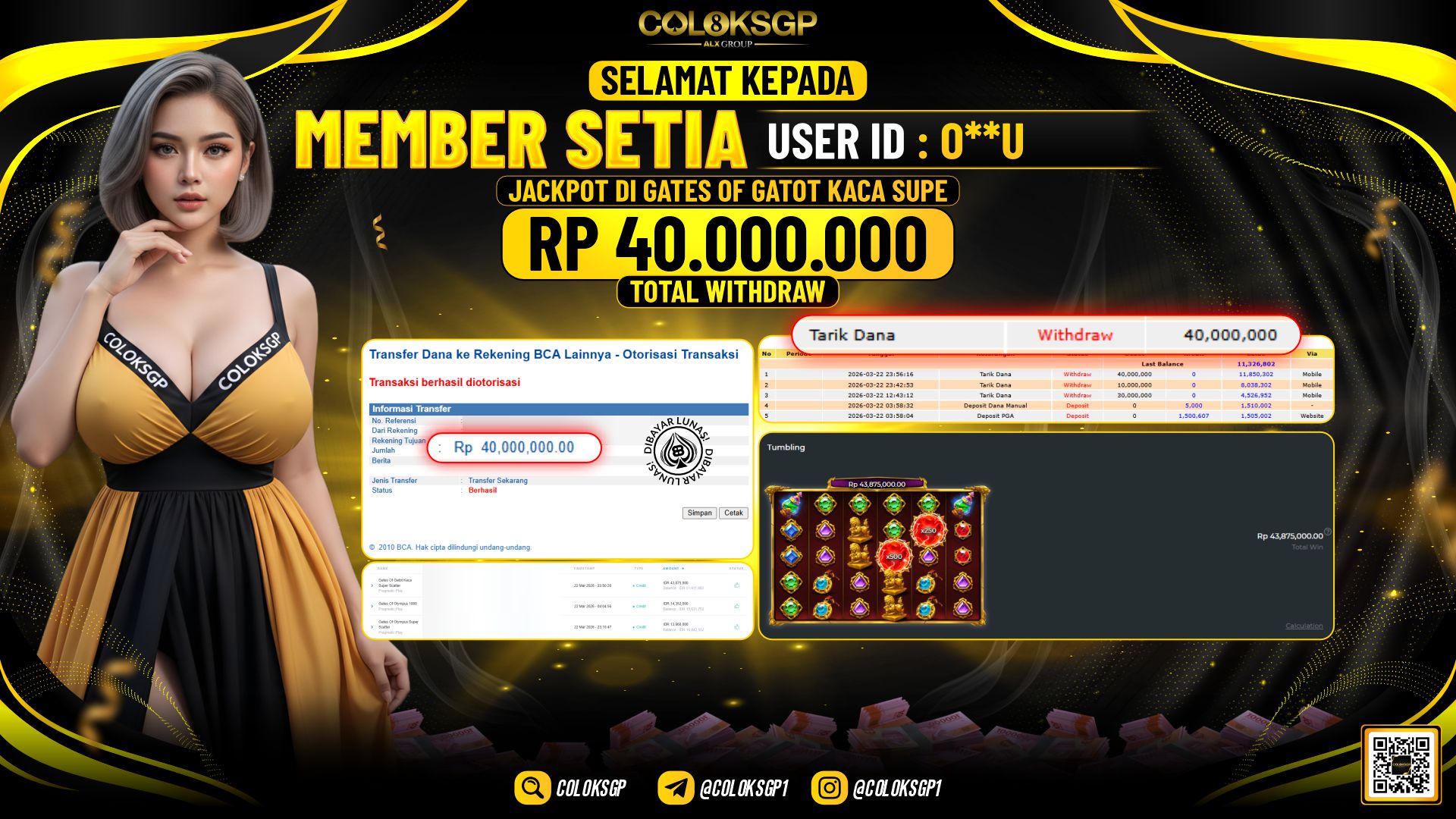 COLOKSGP JACKPOT DI GATES OF GATOT KACA SUPE