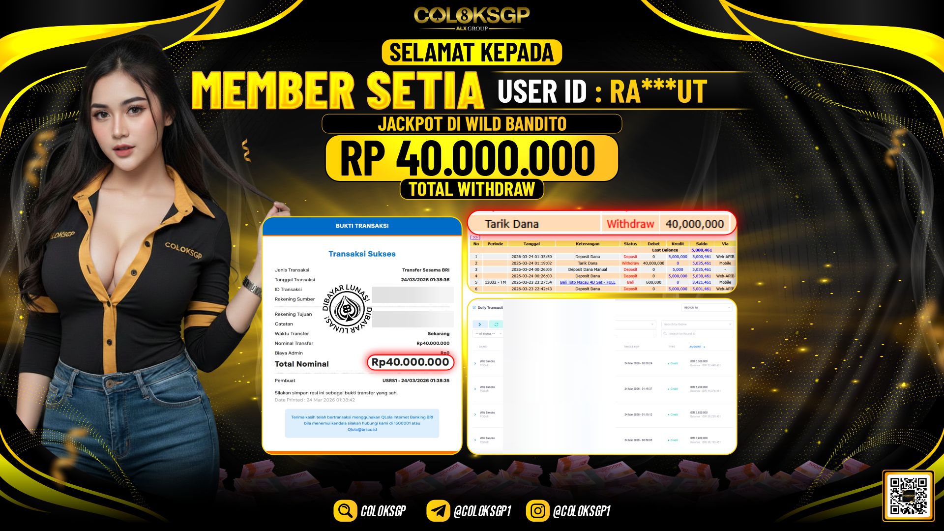 COLOKSGP JACKPOT DI WILD BANDITO