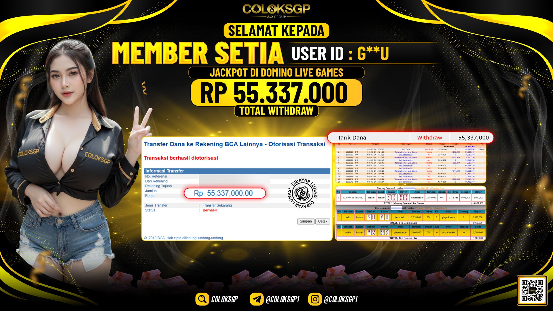 COLOKSGP JACKPOT DI DOMINO LIVE GAMES