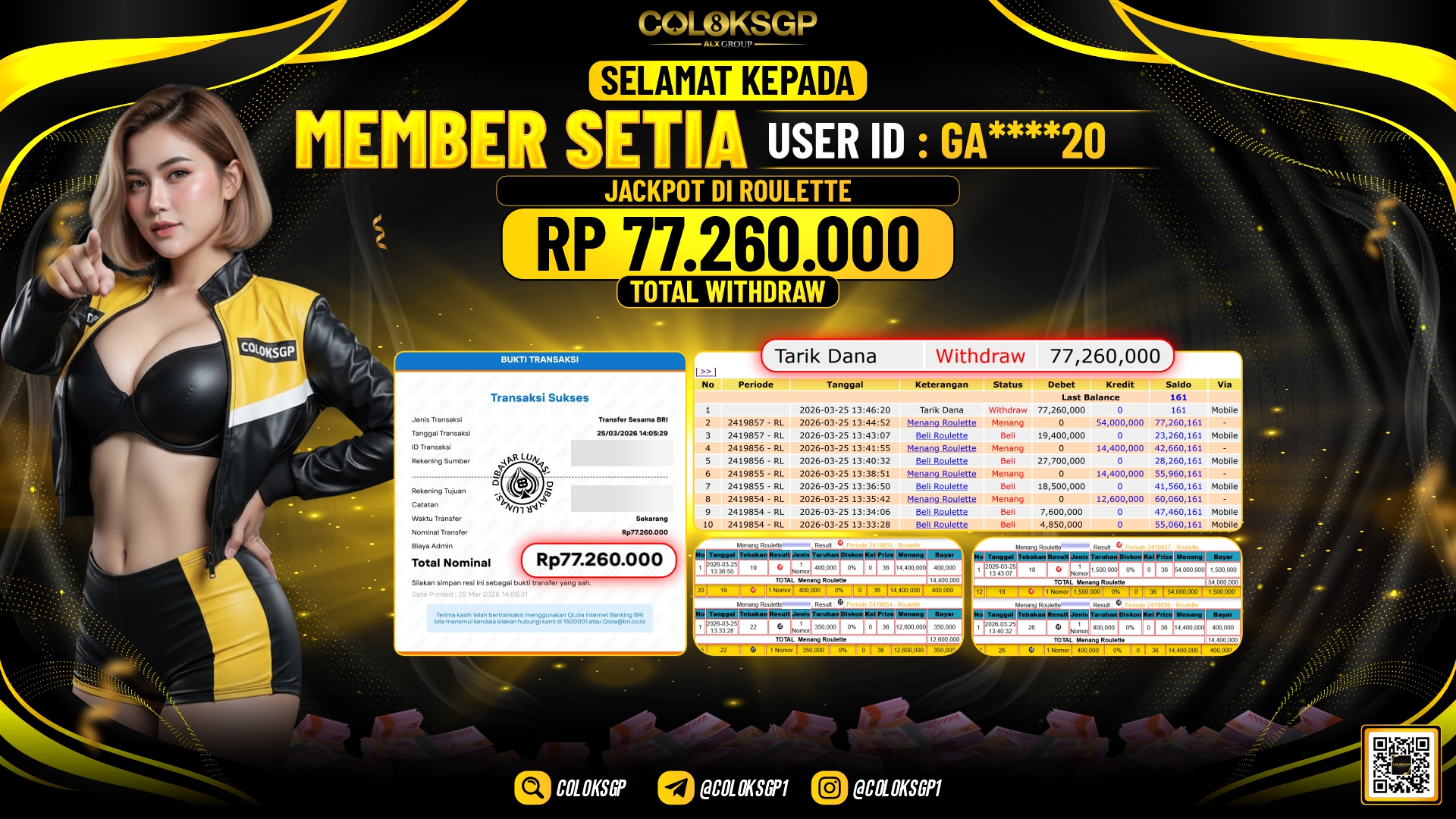 COLOKSGP JACKPOT DI ROULETTE