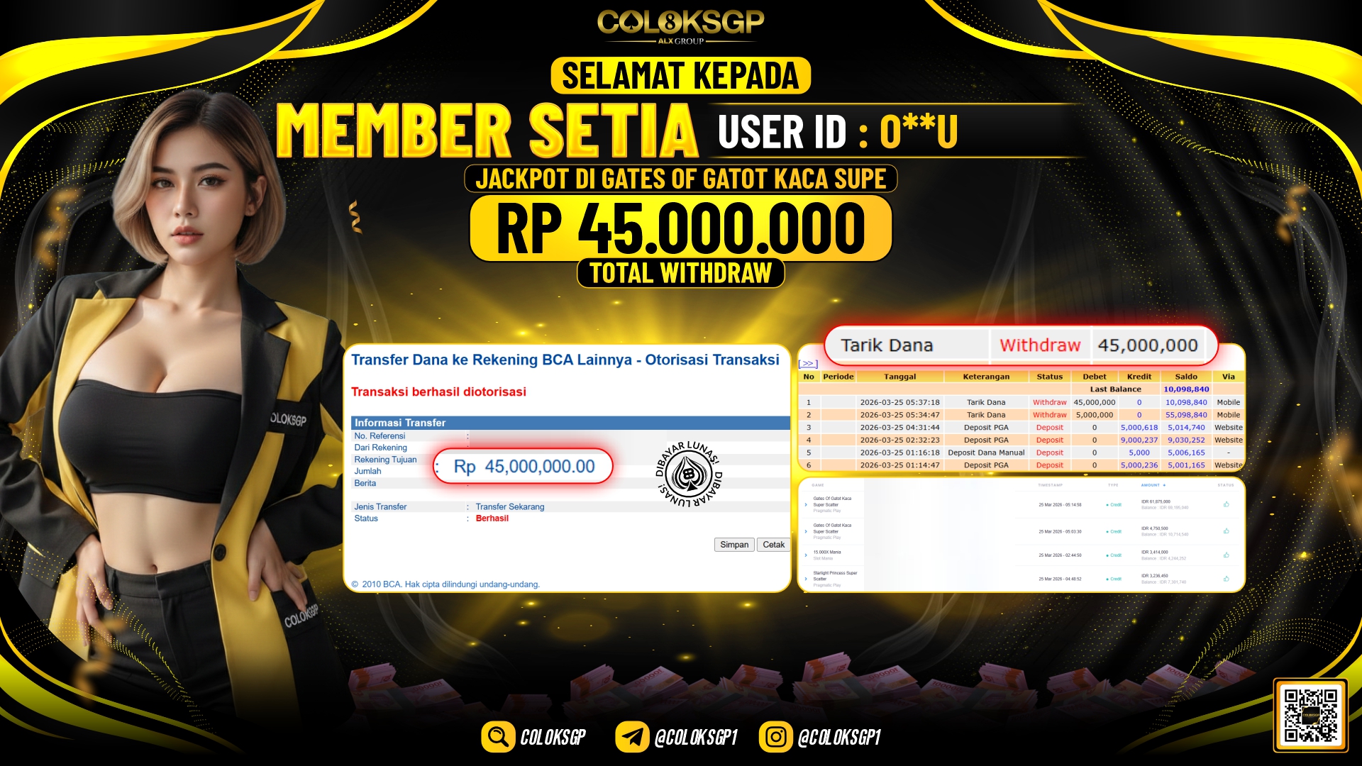 COLOKSGP JACKPOT DI GATES OF GATOT KACA SUPER SCATTER